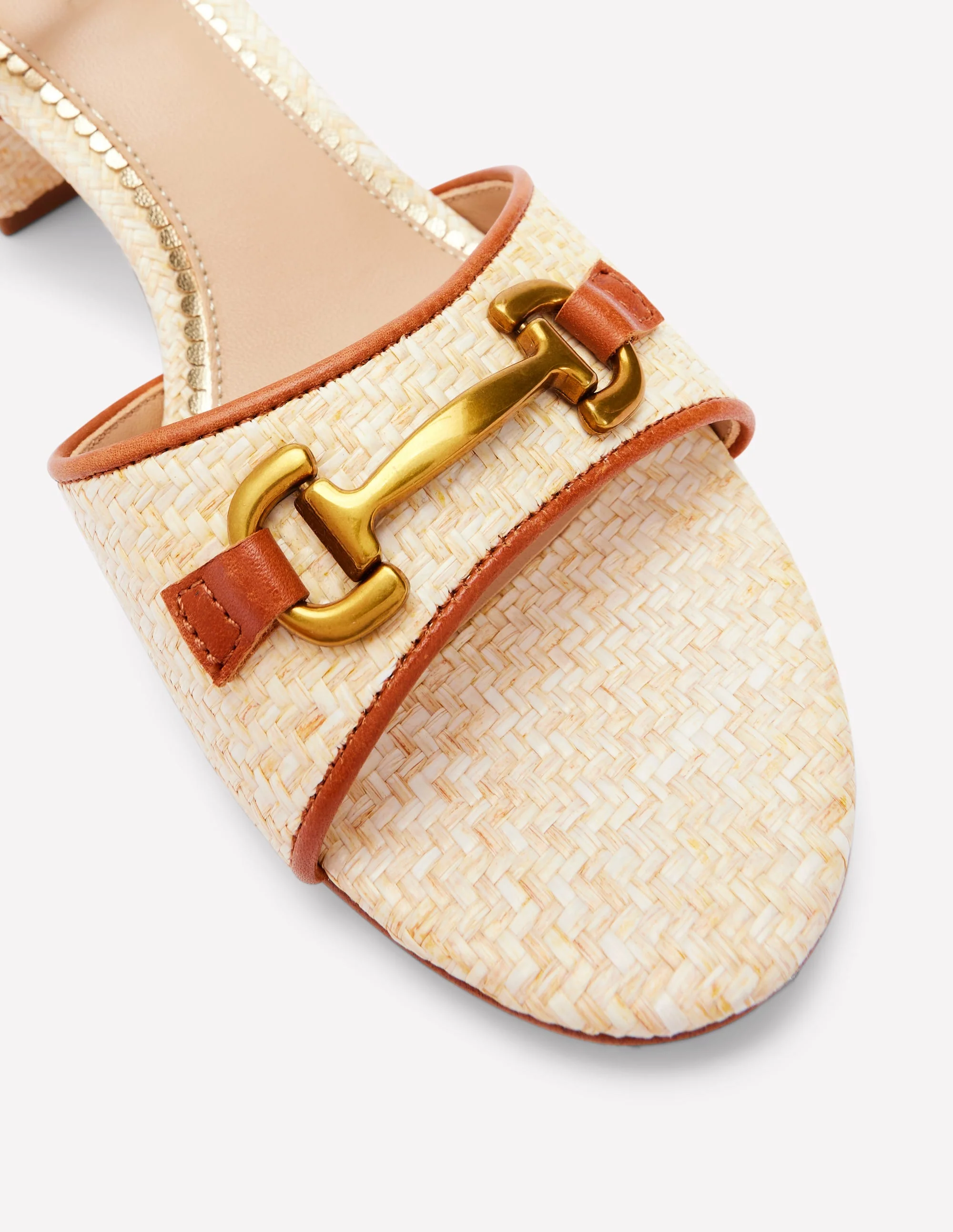 Iris Snaffle Block Heel Sandal-Natural - Image 4