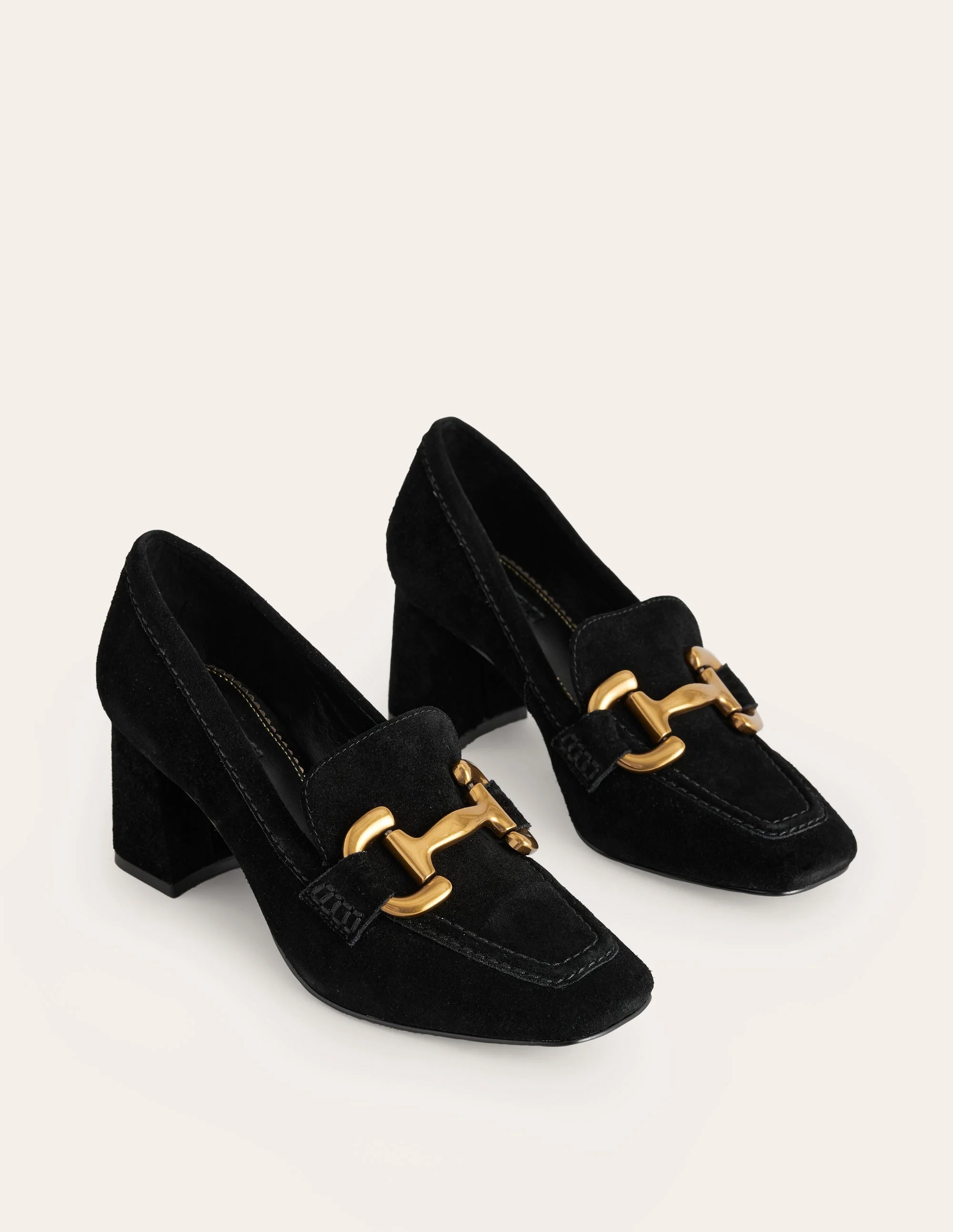 Iris Snaffle Heeled Loafers-Black - Image 3