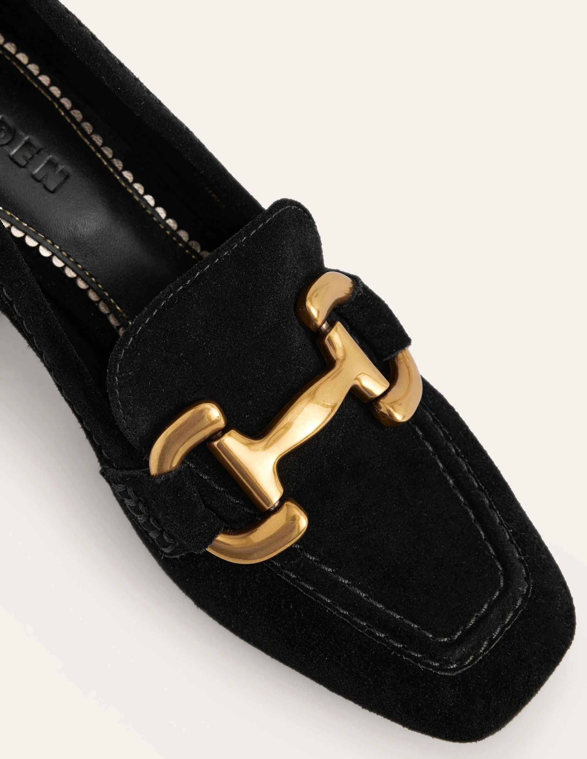 Iris Snaffle Heeled Loafers-Black - Image 4