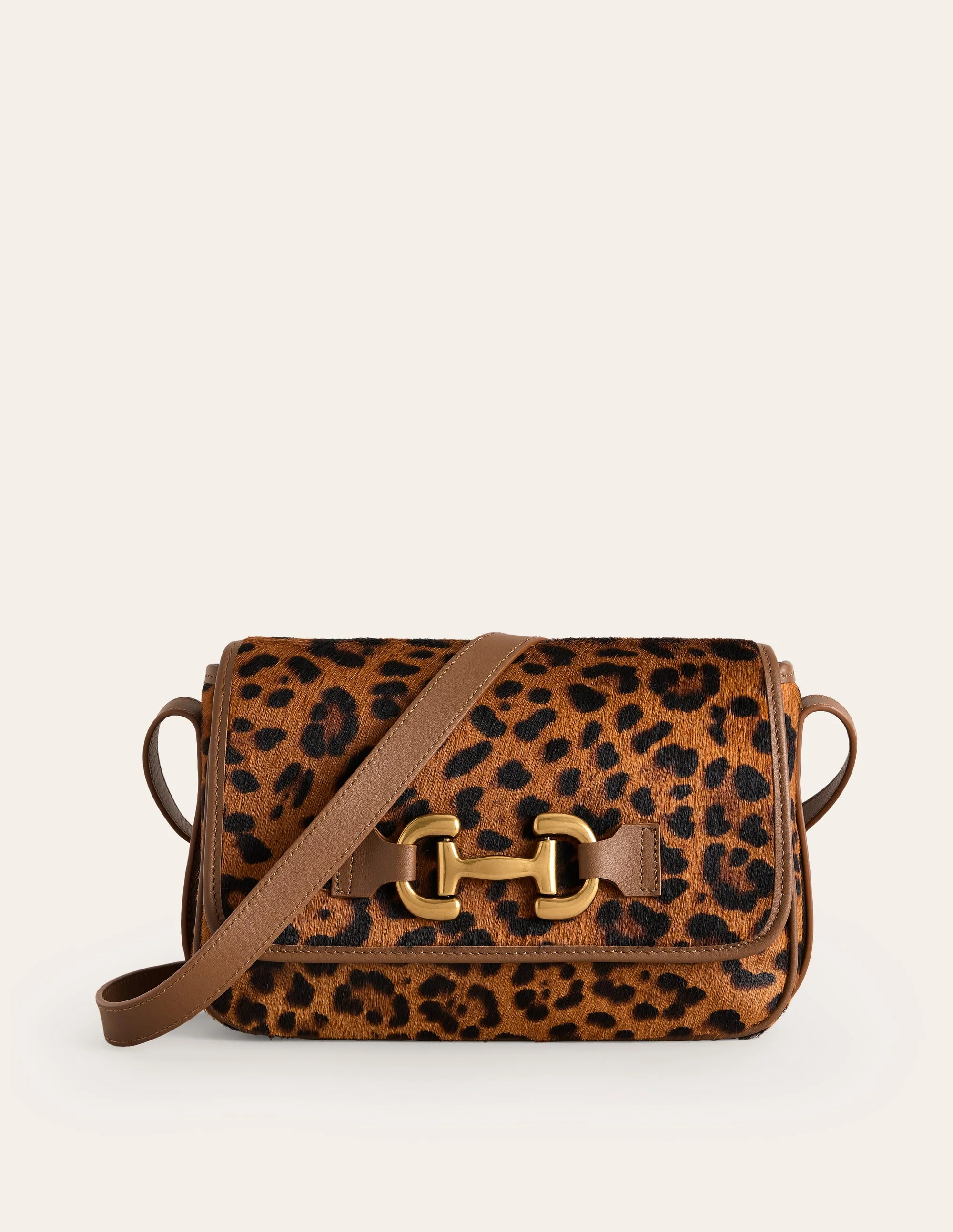 Iris Snaffle Leather Bag-Leopard - Image 2