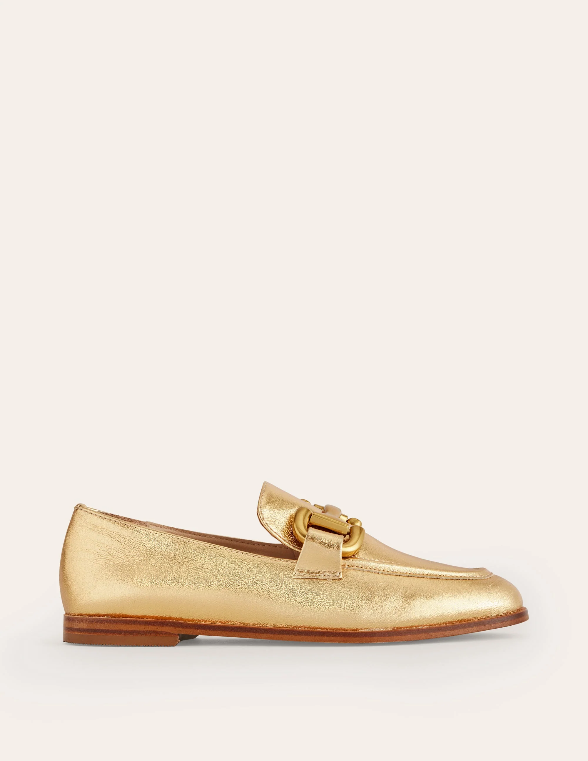 Iris Snaffle Loafers-Gold Leather - Image 2