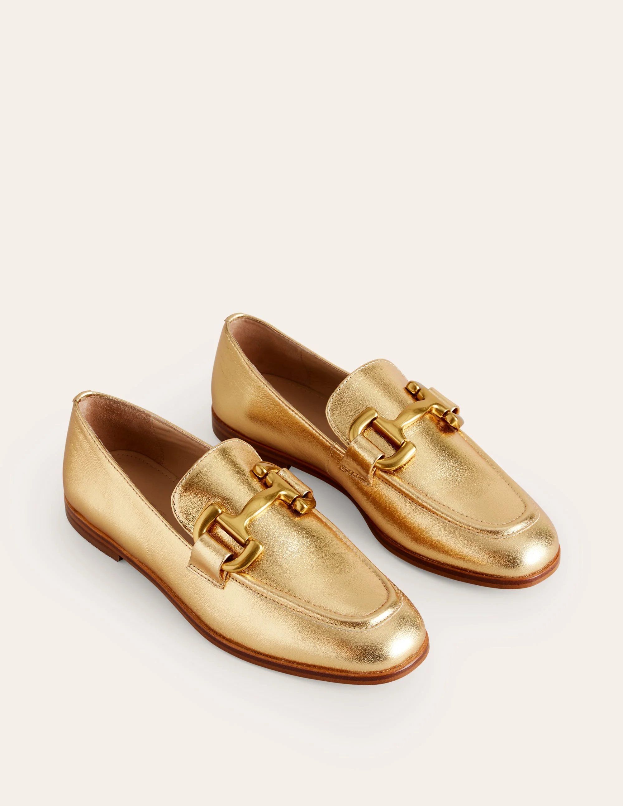 Iris Snaffle Loafers-Gold Leather - Image 3