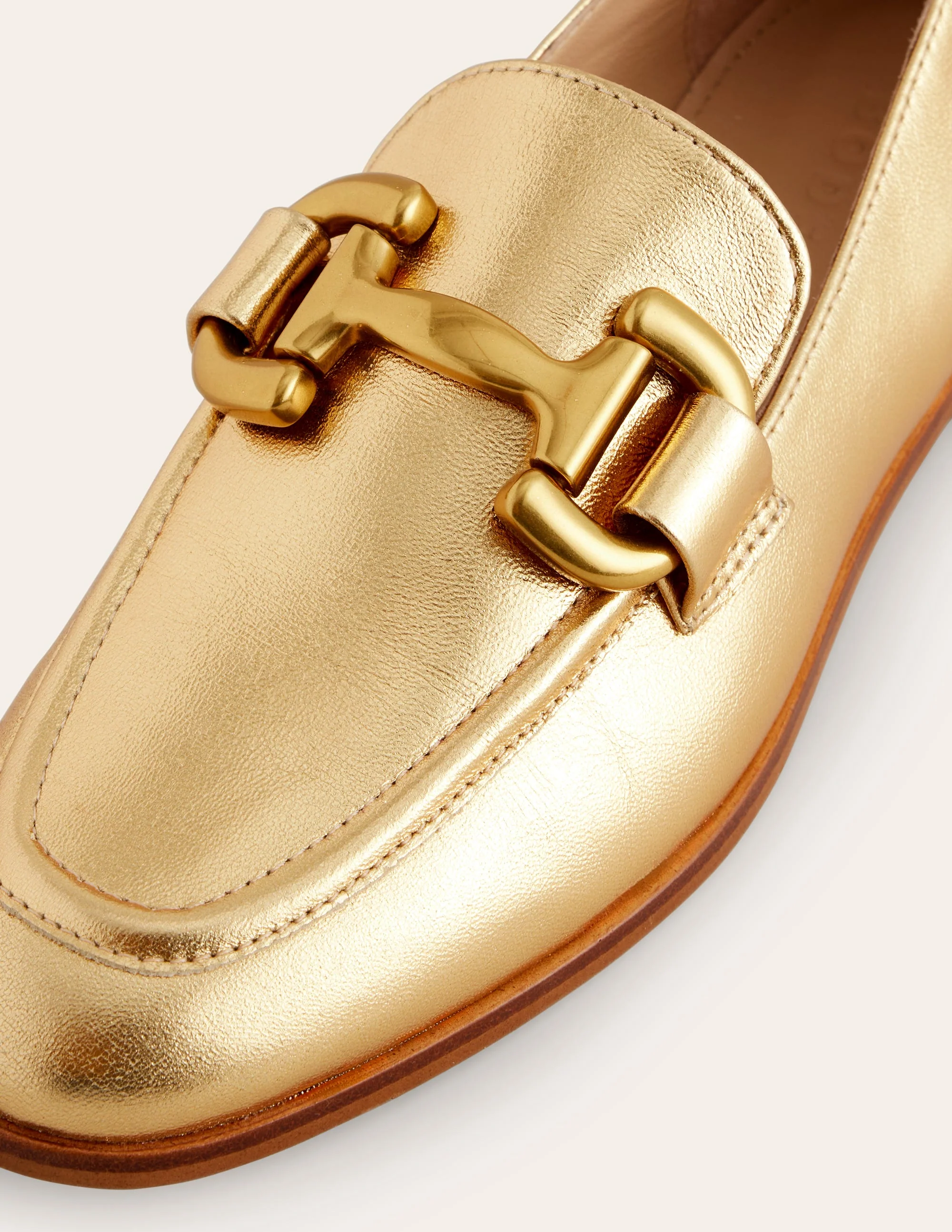 Iris Snaffle Loafers-Gold Leather - Image 4