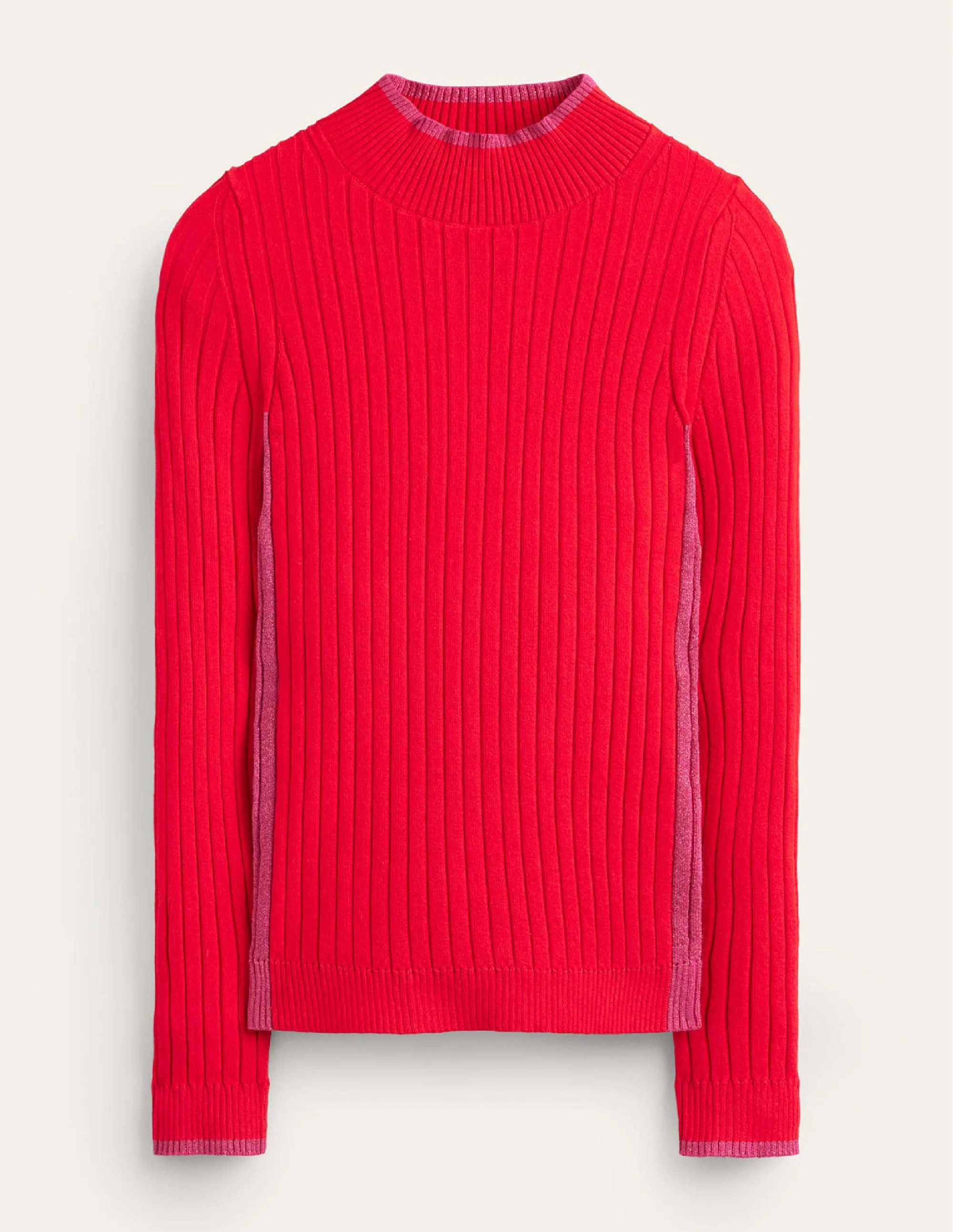 Isodora Ribbed Jumper-Brilliant Red - Image 6