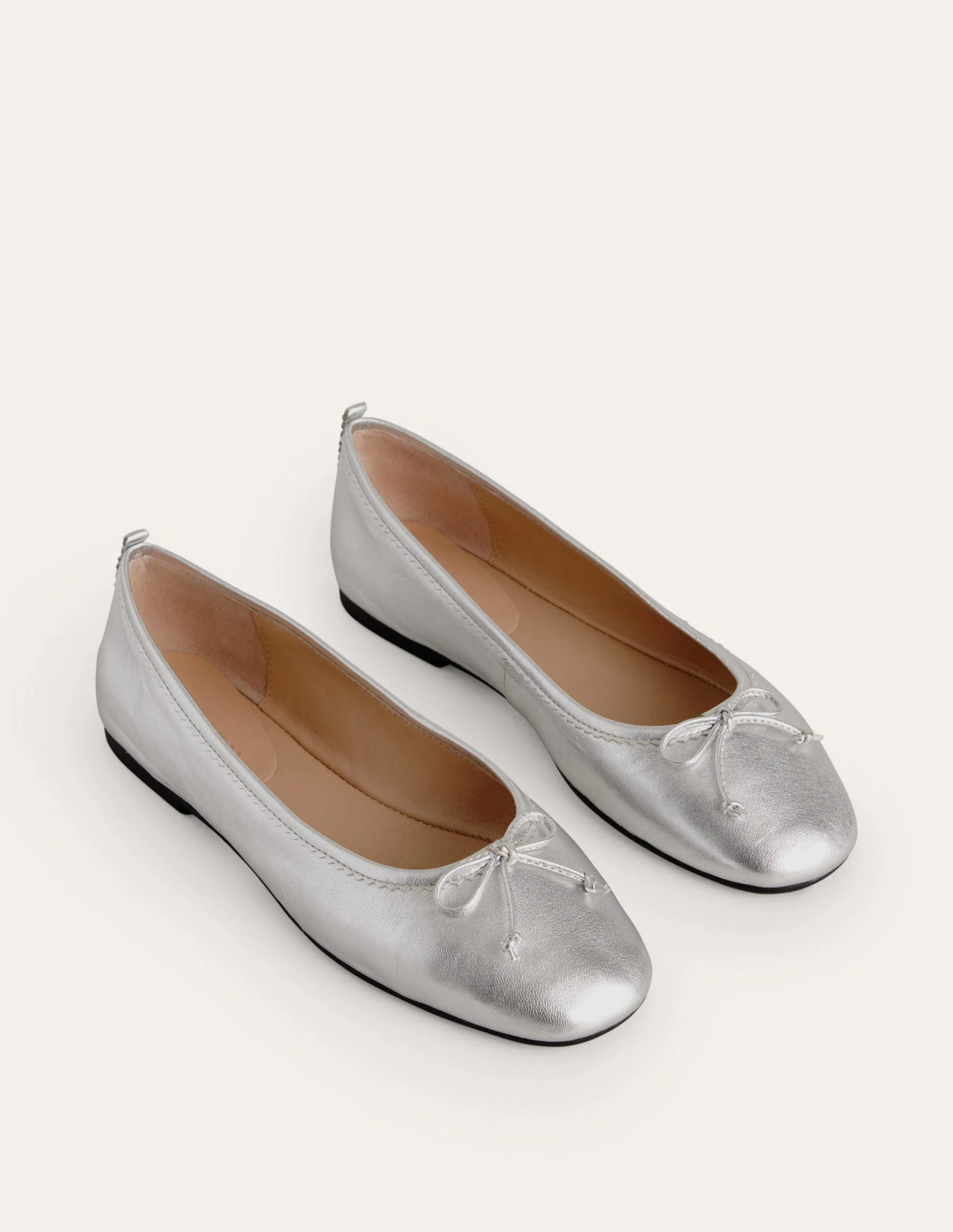 Kitty Flexi Sole Ballet Pumps-Silver Metallic - Image 3