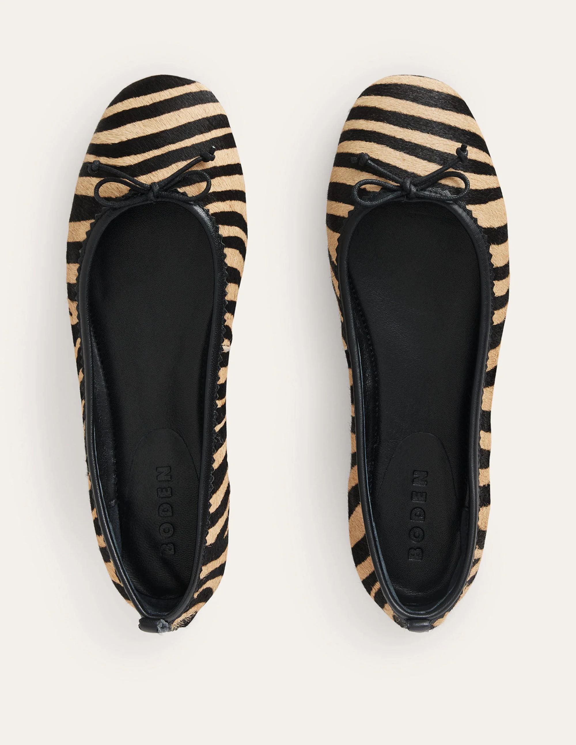 Kitty Flexi Sole Ballet Pumps-Zebra Pony Hair - Image 5
