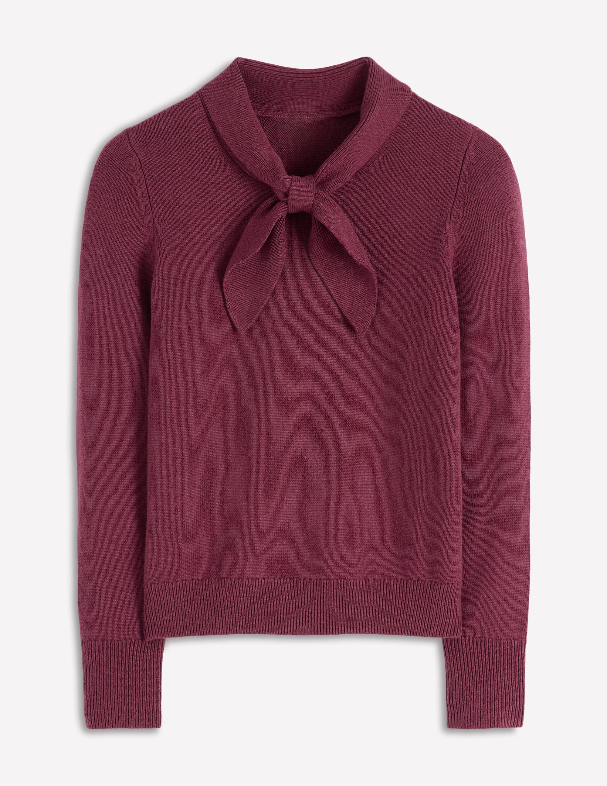 Knitted Bow Jumper-Deep Wisteria - Image 5