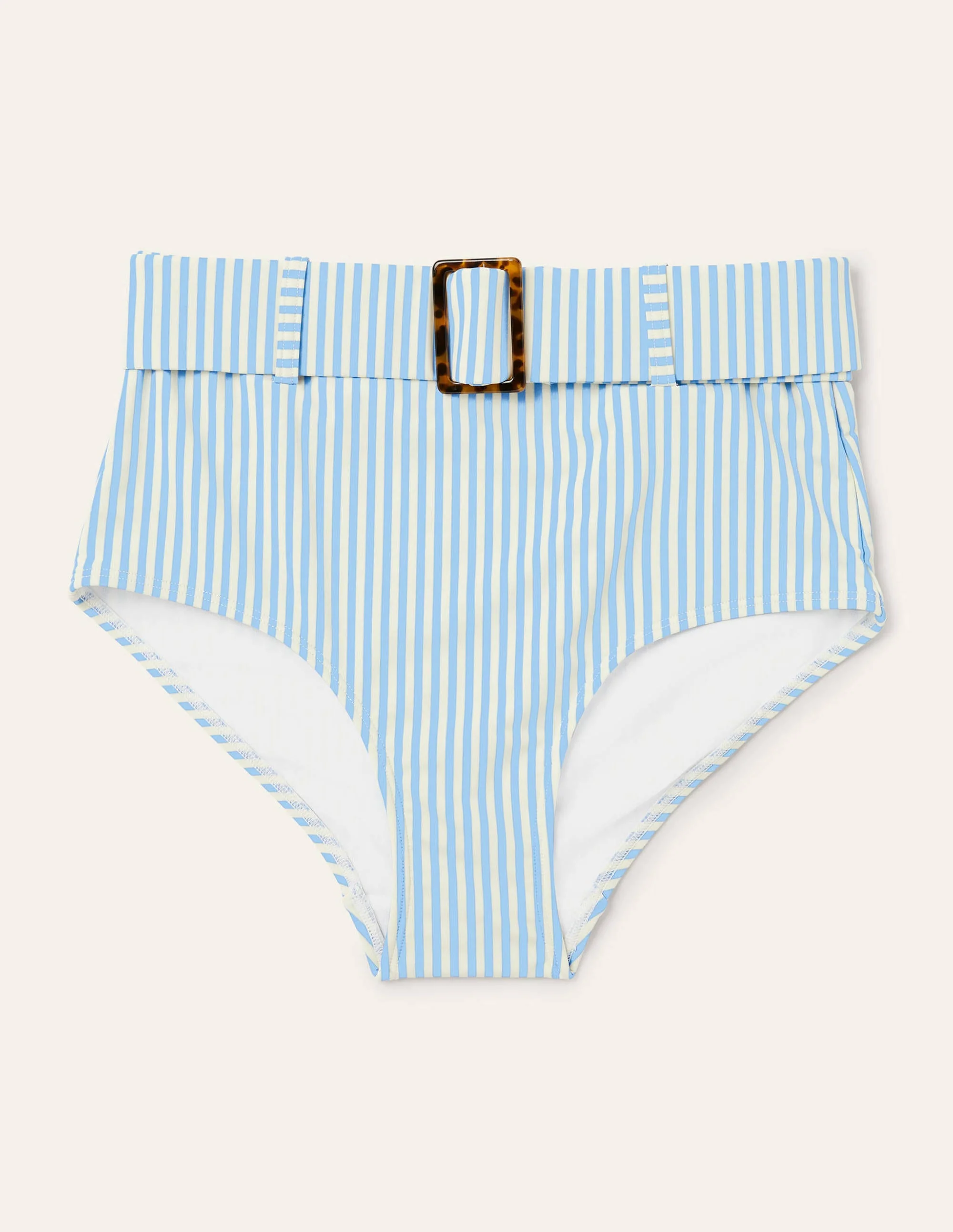Kythira Belted Bikini Bottoms-Hazy Blue, Stripe - Image 5