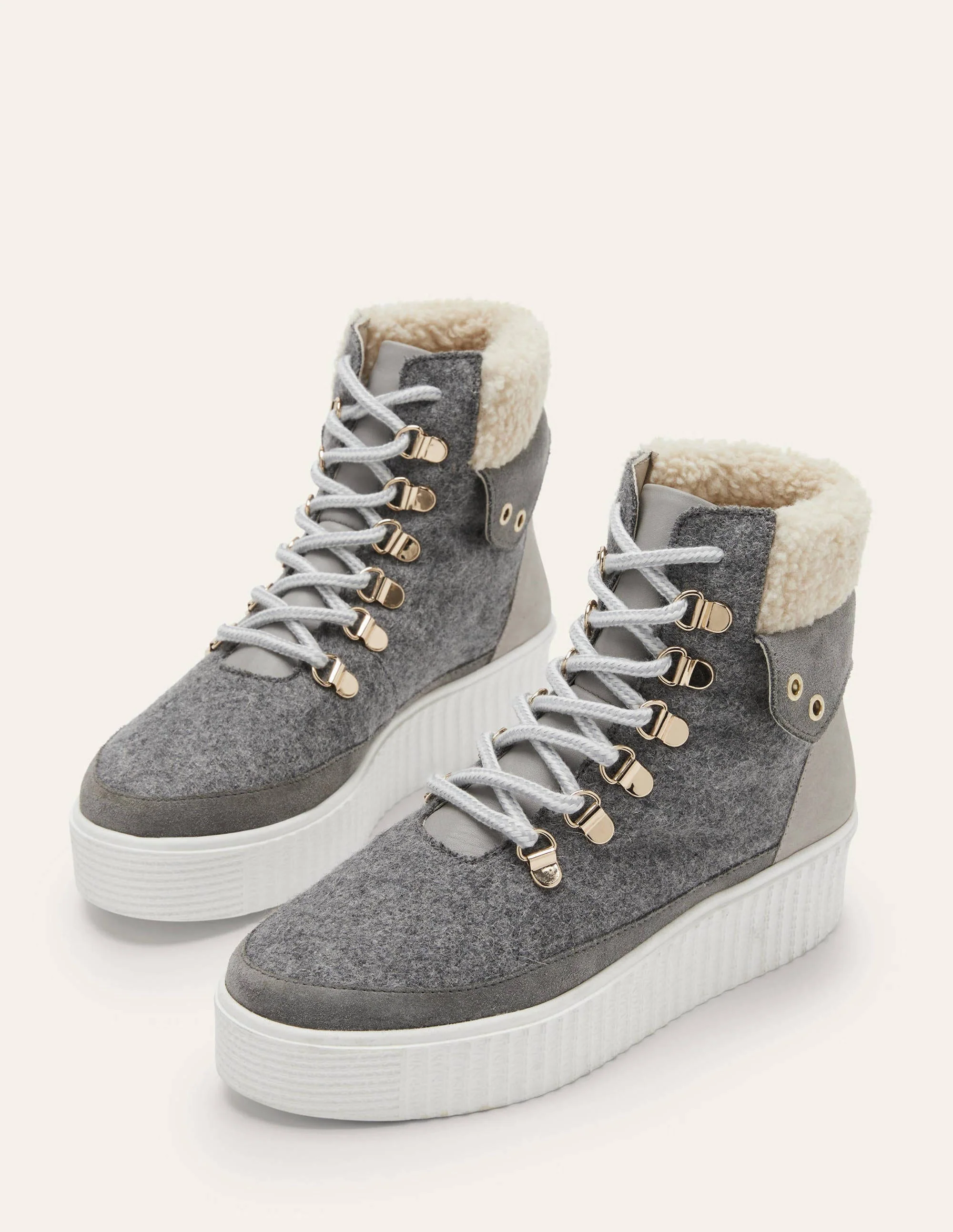 Laura Trend Hiking Boots-Grey Marl