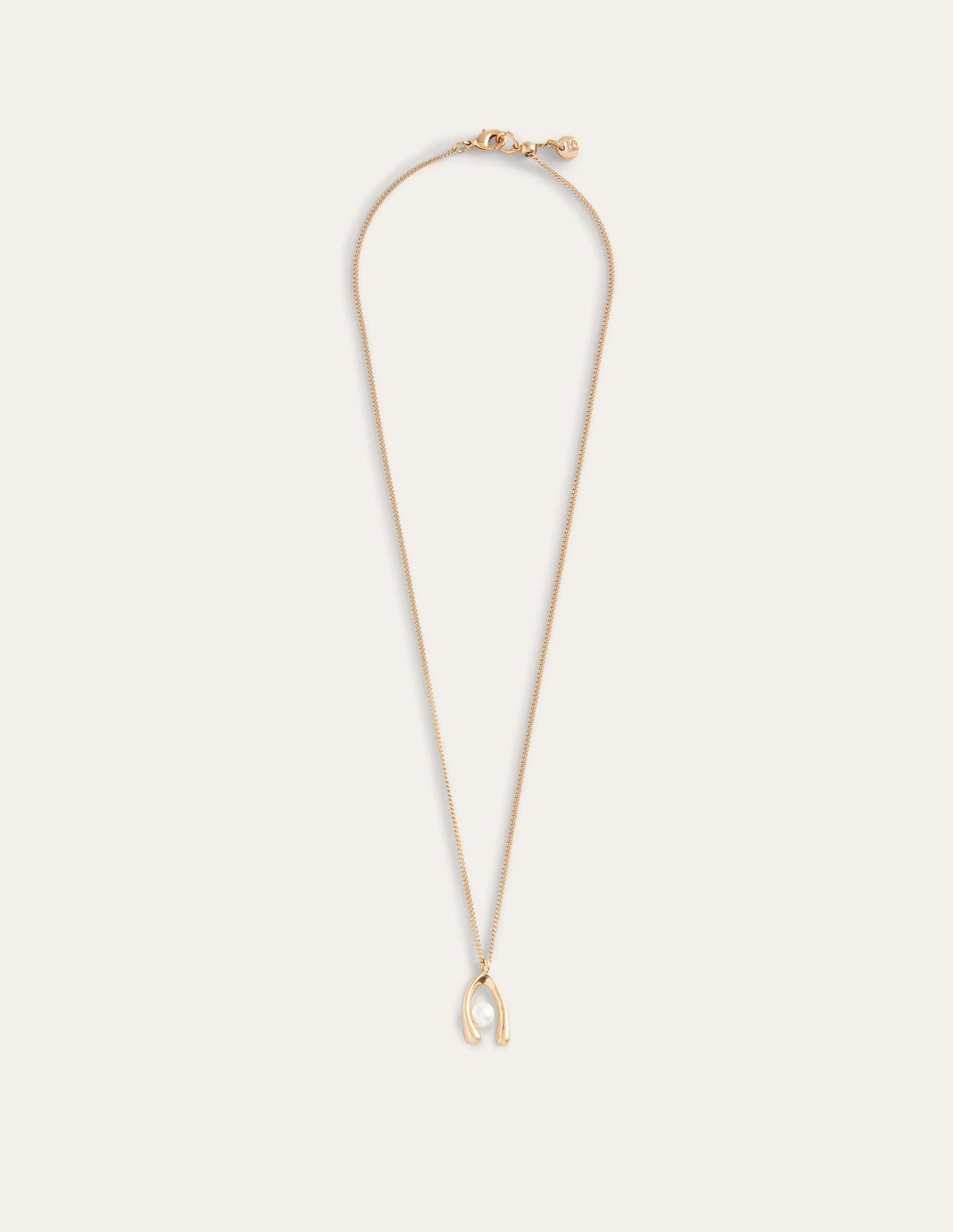 Layering Charm Necklace-Wishbone - Image 2