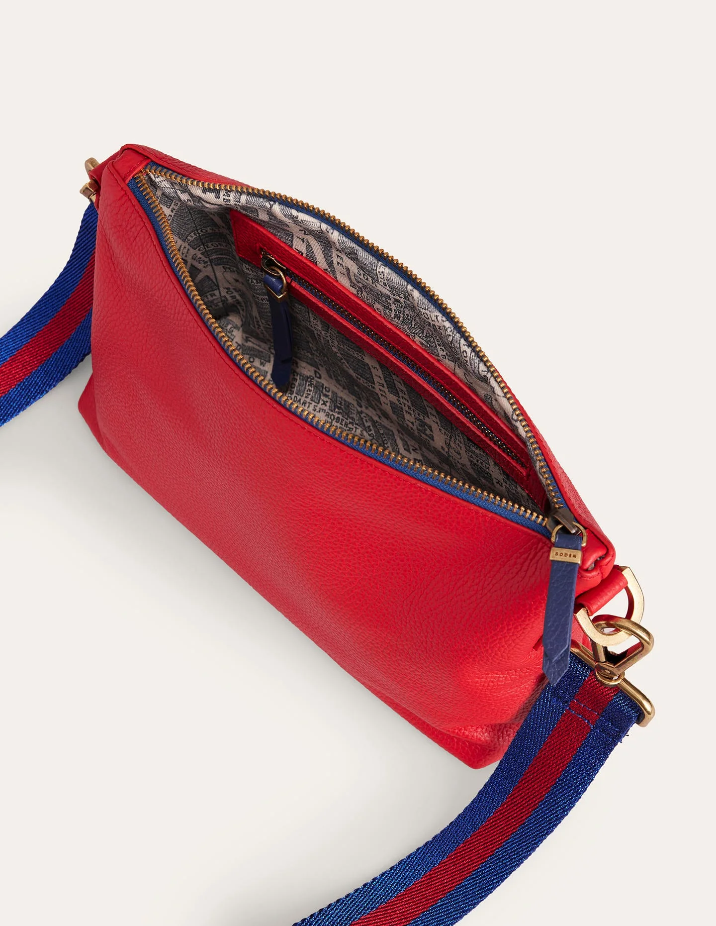 Leather Crossbody-Red - Image 4