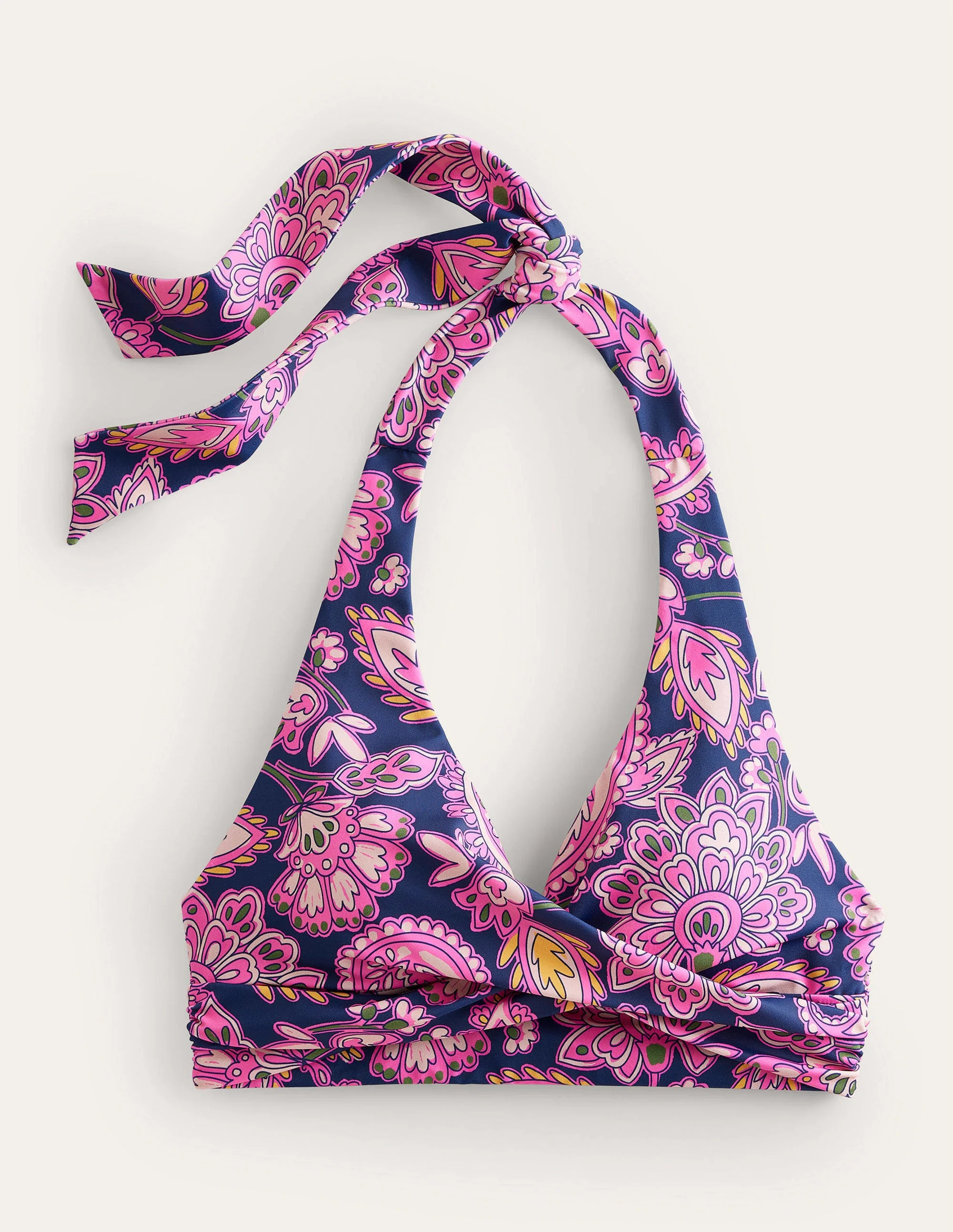Levanzo Halter Bikini Top-Navy, Paisley Terrace - Image 7