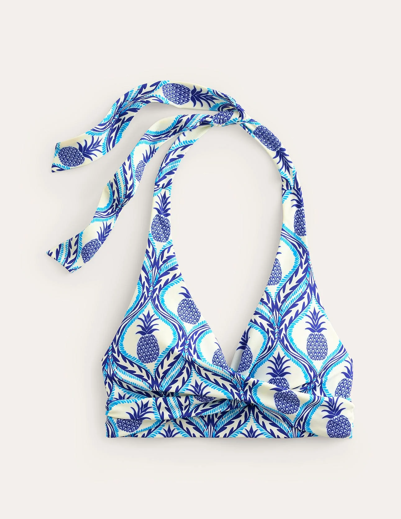 Levanzo Halter Bikini Top-Surf The Web, Pineapple Wave - Image 5