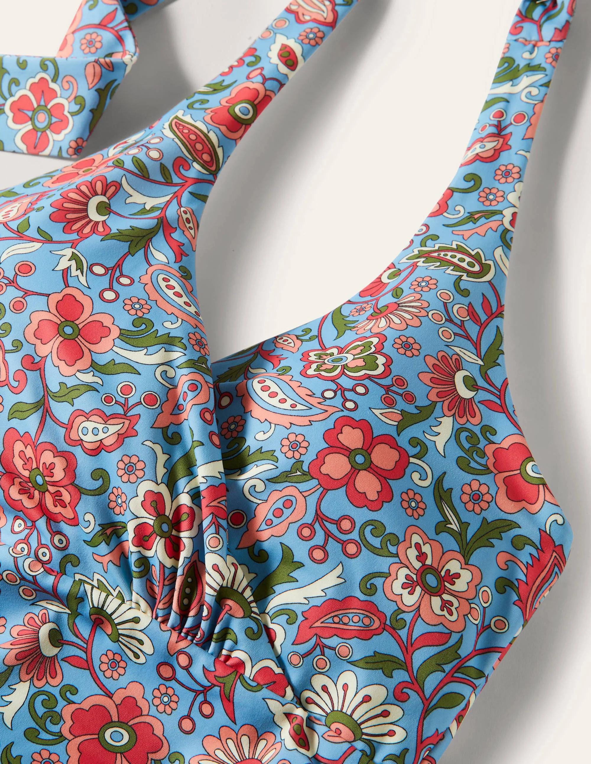 Levanzo Halter Swimsuit-Dusty Blue, Oriental Paradise - Image 6