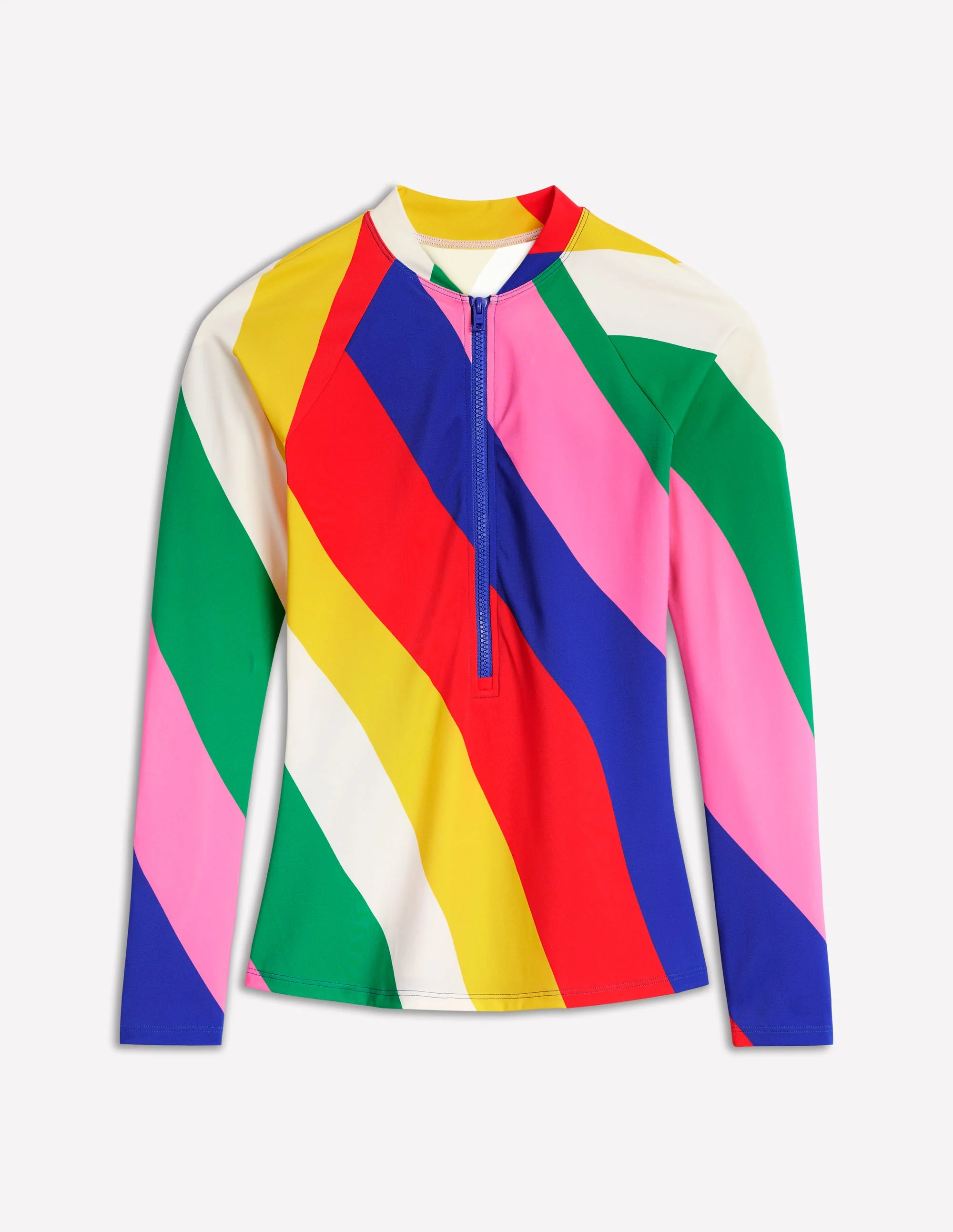 Long Sleeve Rash Guard Top-Multi, Rainbow Cascade - Image 5