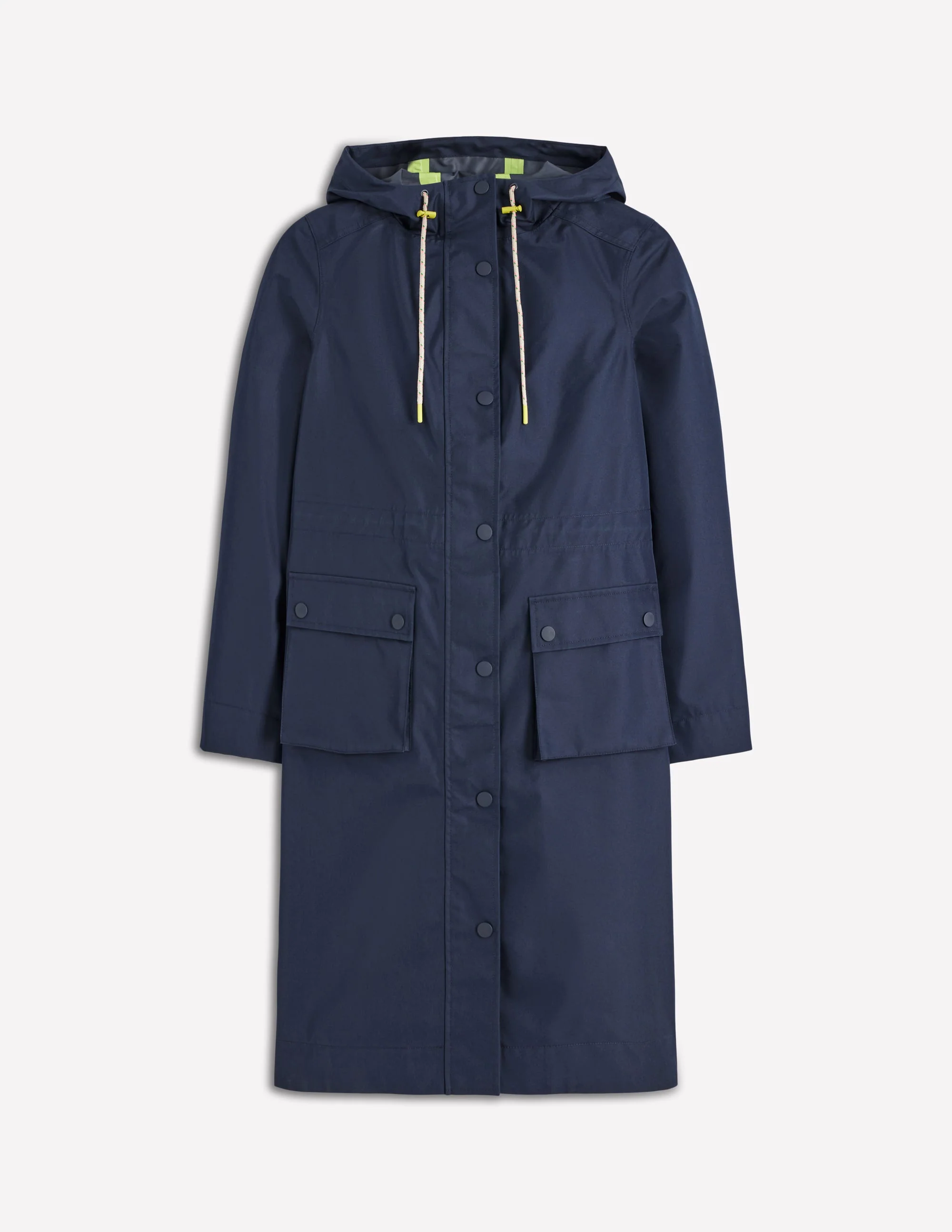 Longline Rain Mac-Navy Colourblock - Image 5