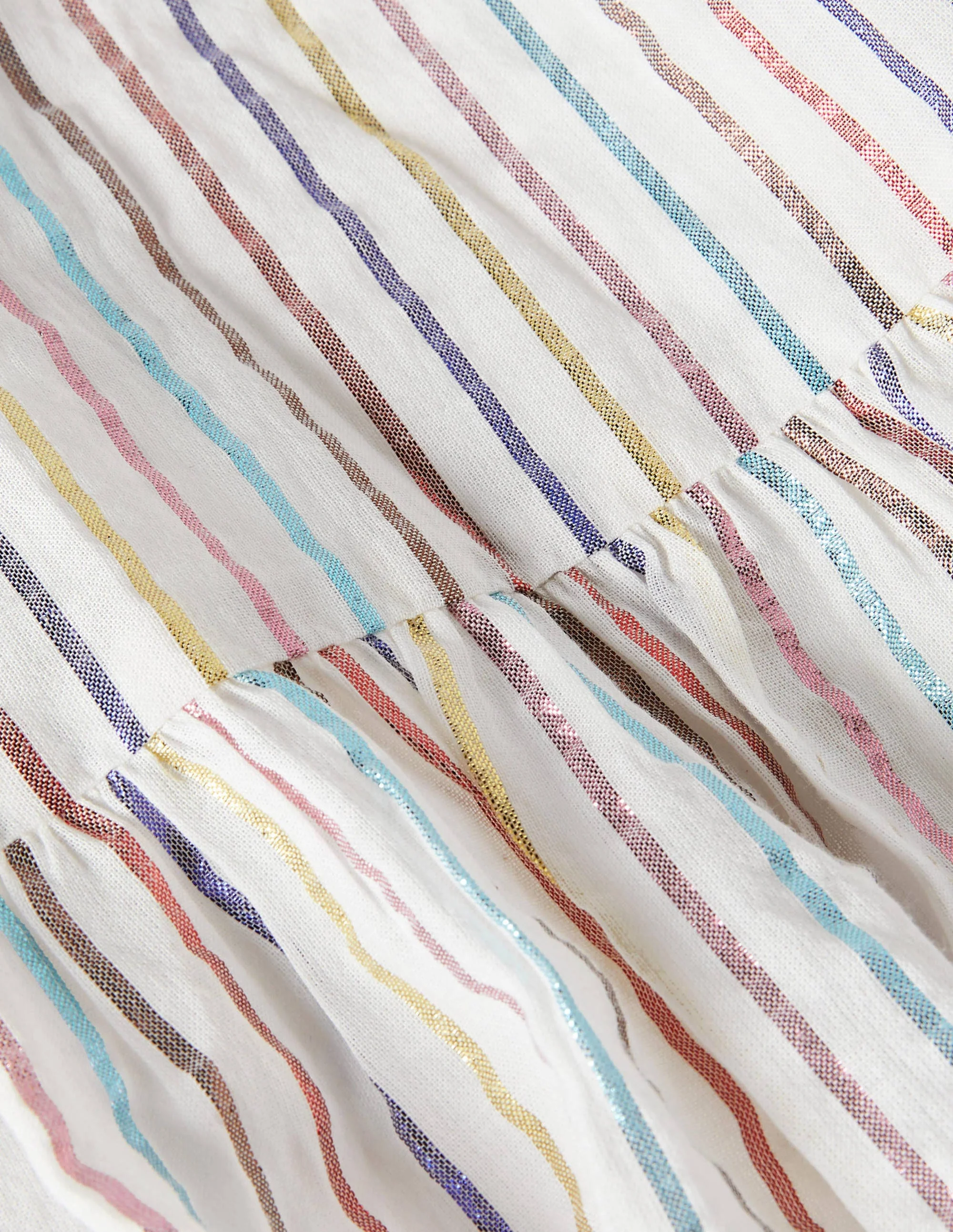 Lorna Tiered Maxi Skirt-Multi Lurex Woven Stripe - Image 7