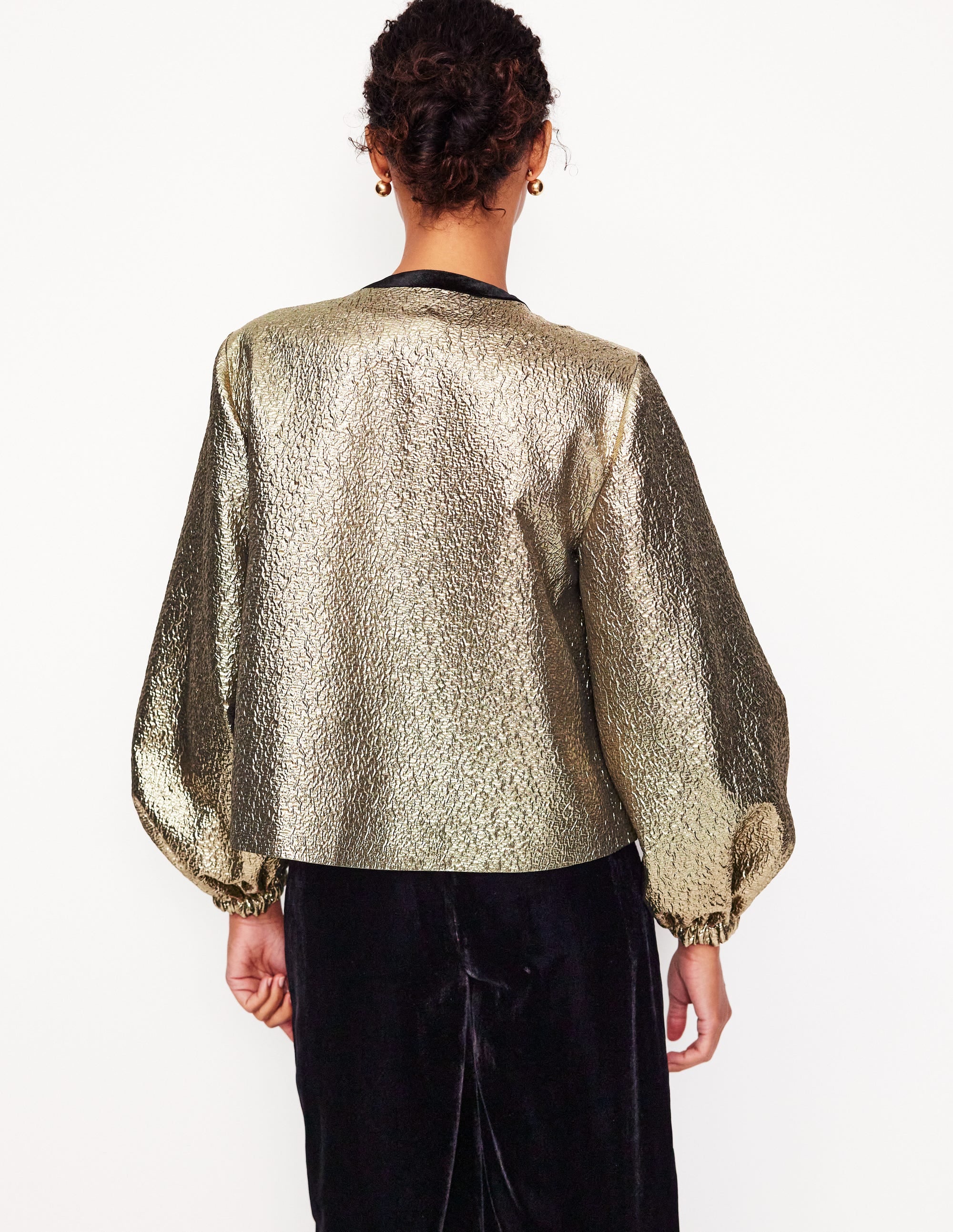 Lurex Party Jacket-Gold - Image 3