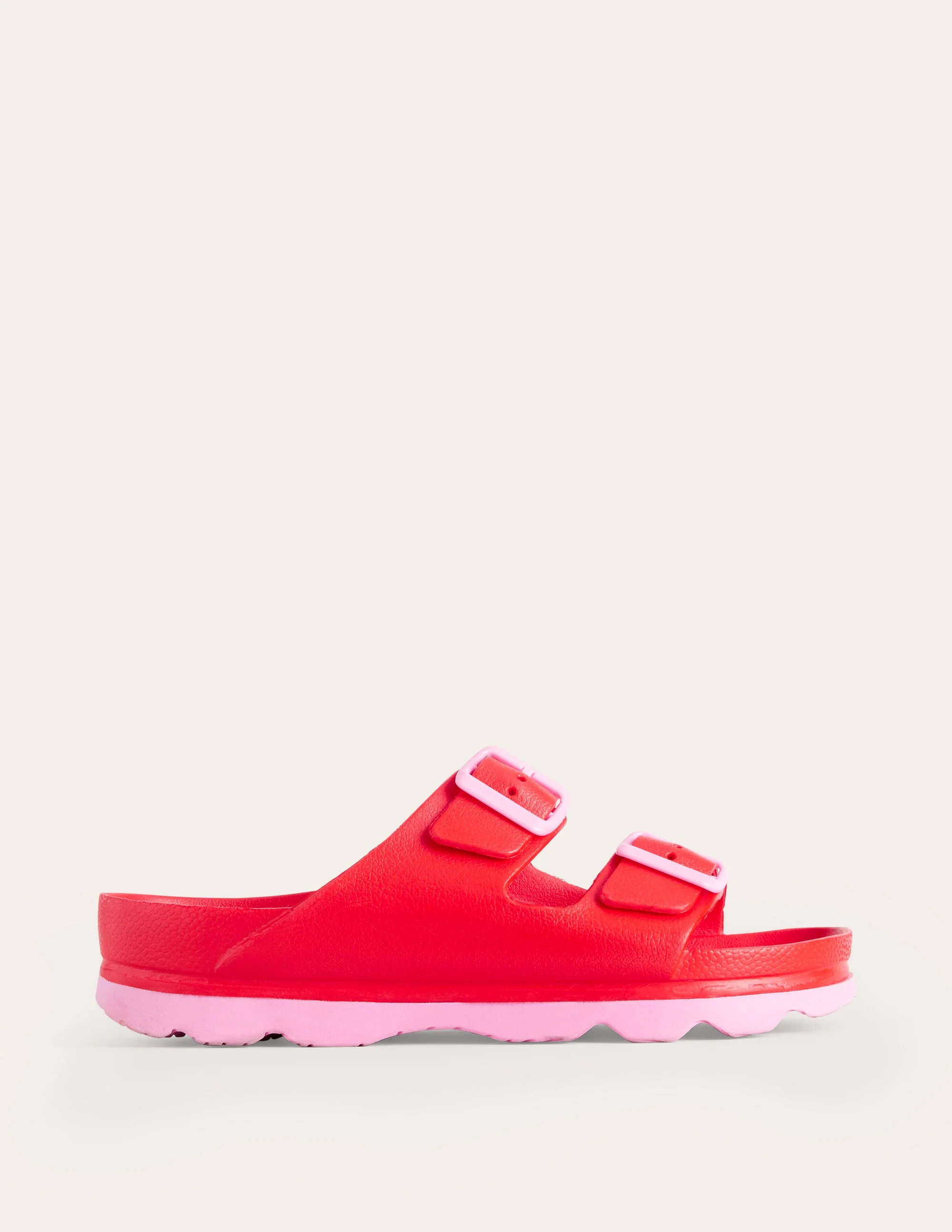 Lyla Double Buckle Sliders-Red - Image 2