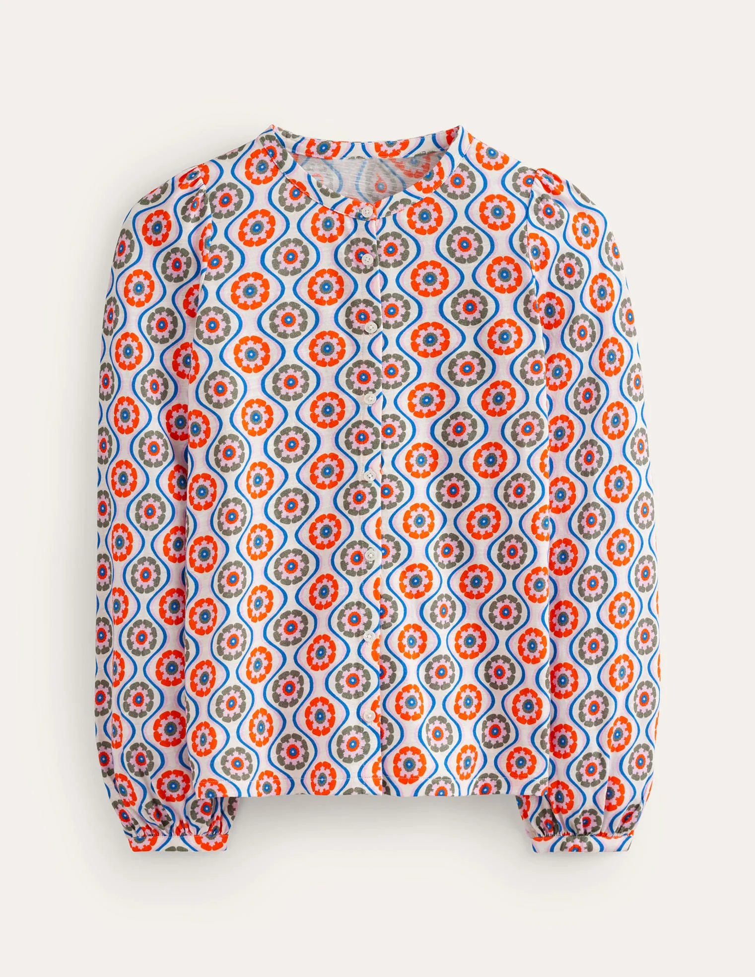 Marina Jersey Shirt-Multi, Geo Floral - Image 5