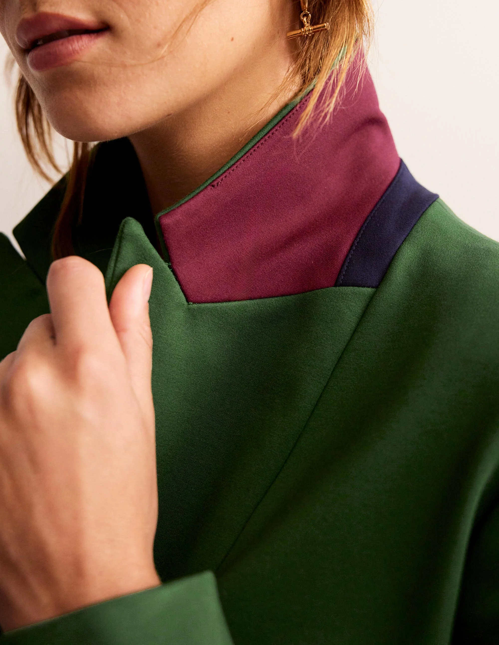 Marylebone Ponte Blazer-Winter Green - Image 5
