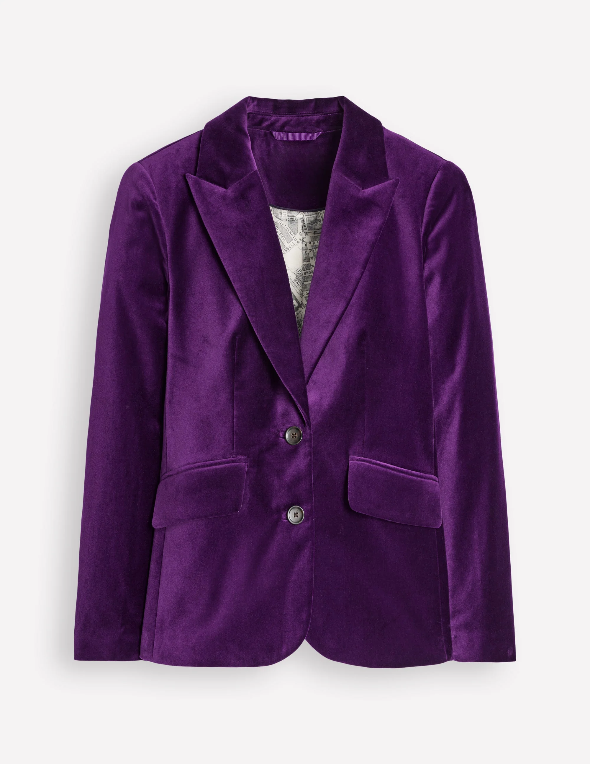 Marylebone Velvet Blazer-Viola - Image 6