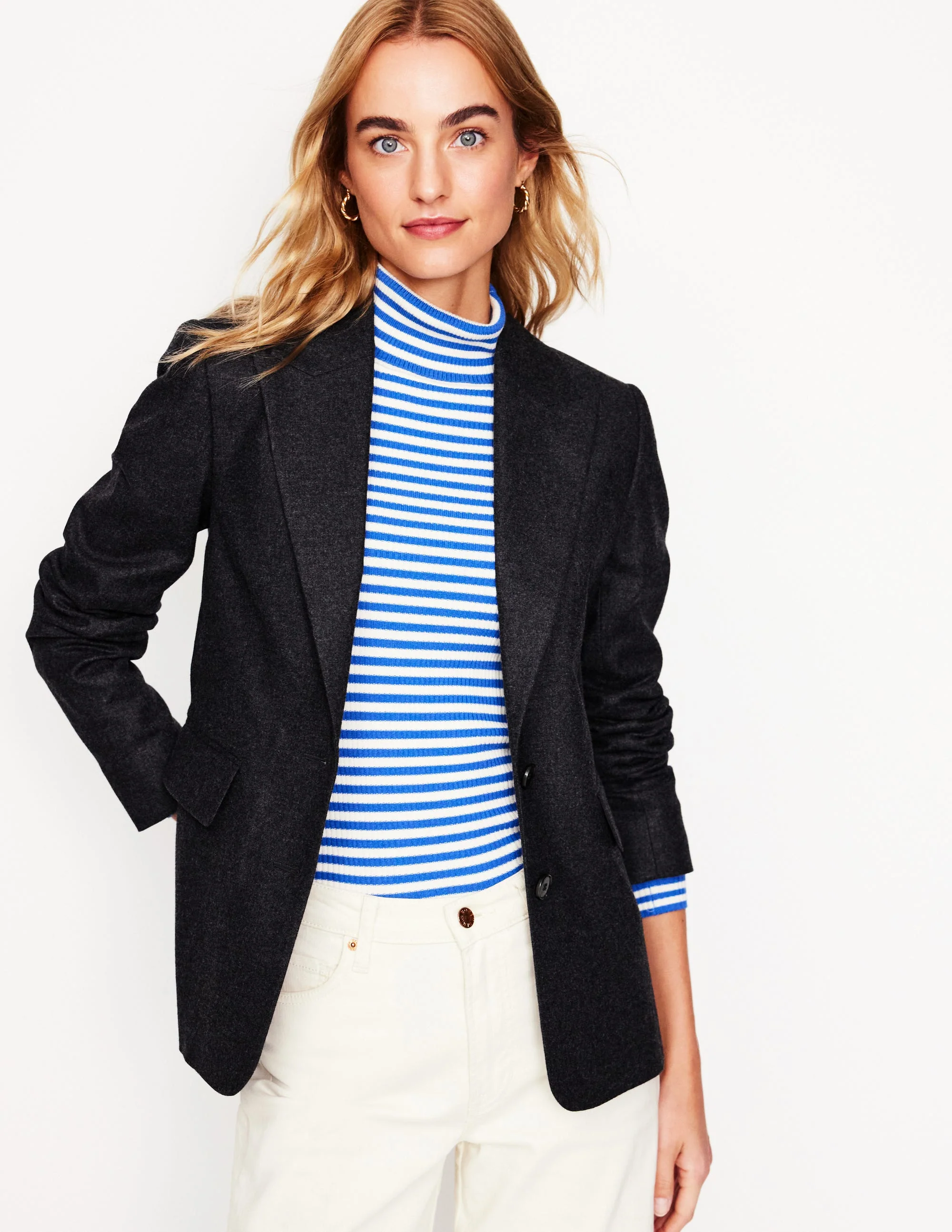 Marylebone Wool Blazer-Grey - Image 2