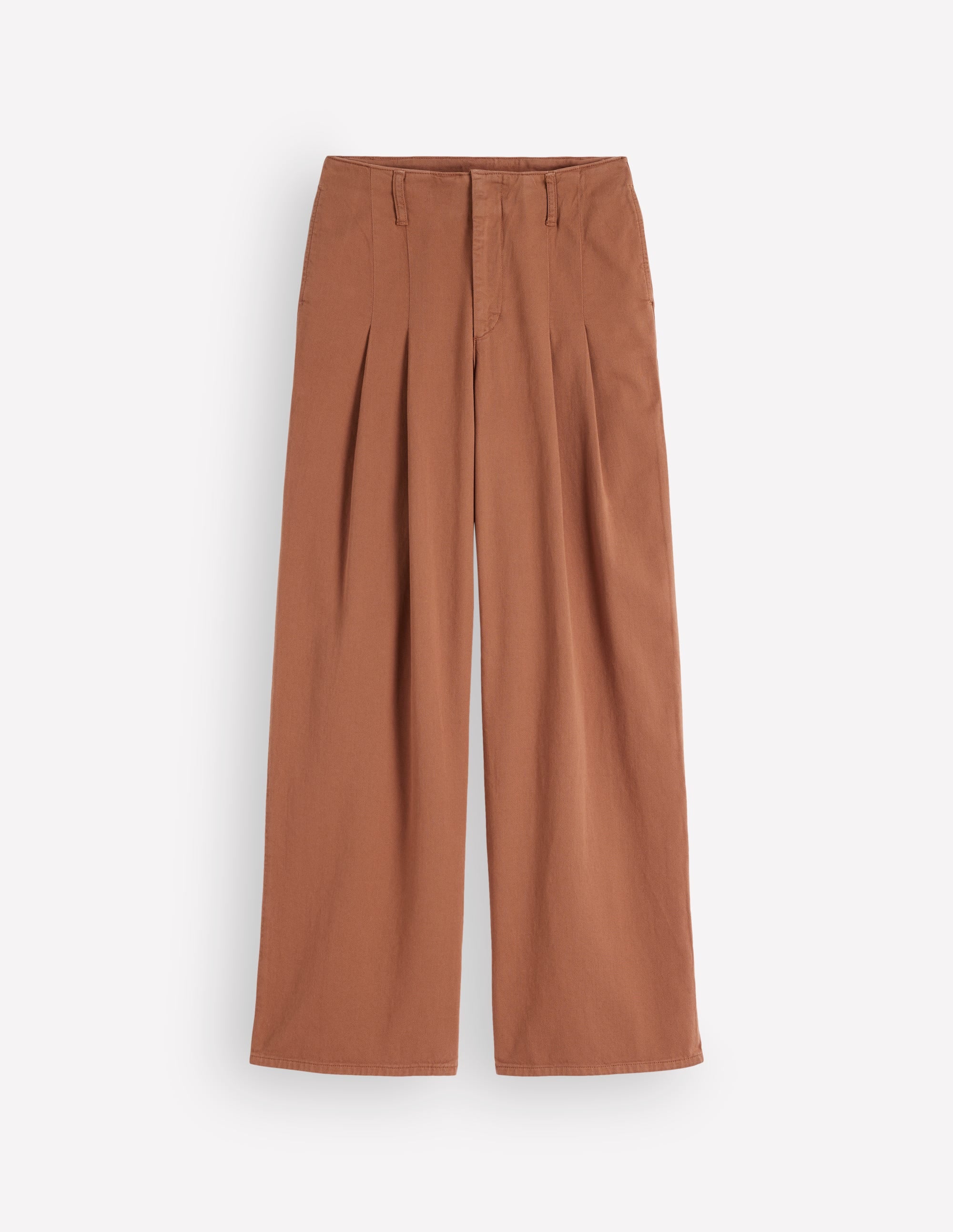 Mayfair Pleat Detail Trousers-Burnt Orange - Image 9