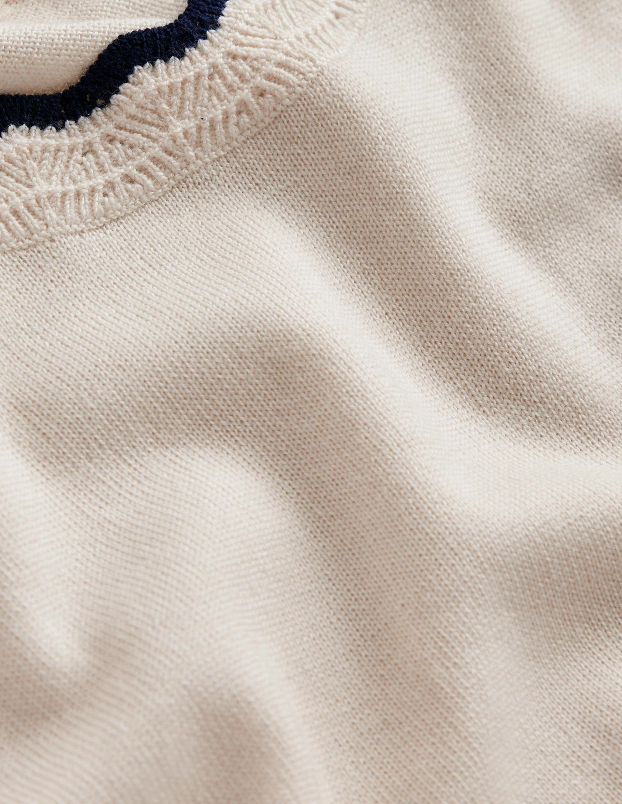 Merino Scalloped T-shirt-Warm Ivory - Image 6