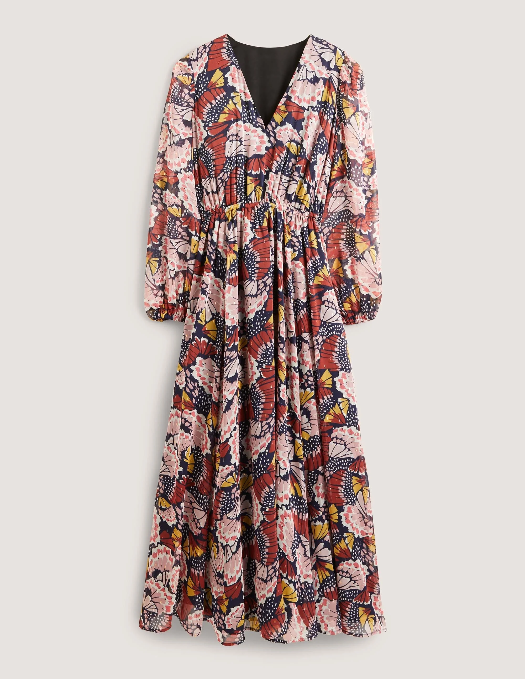 Metallic Detail Maxi Dress-Multi, Petal Stamp - Image 7