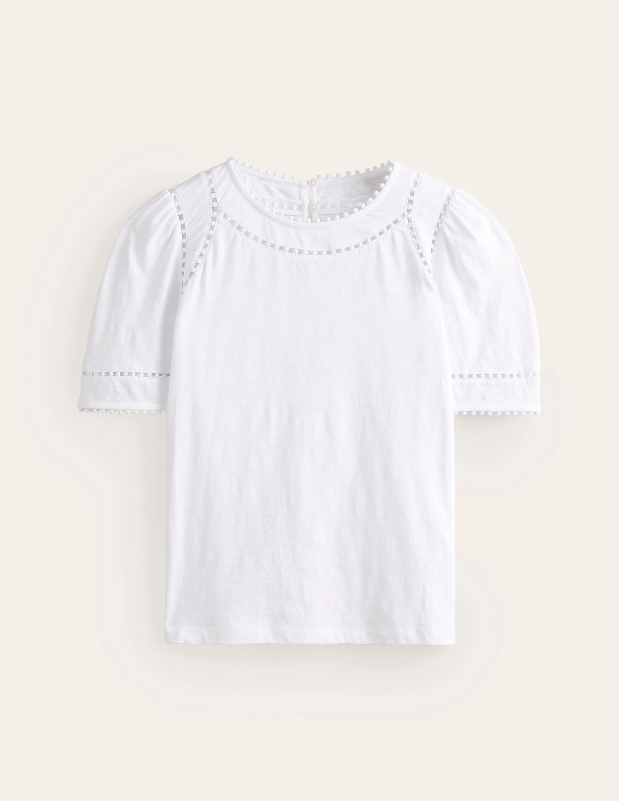 Mila Trim Detail Top-White - Image 5