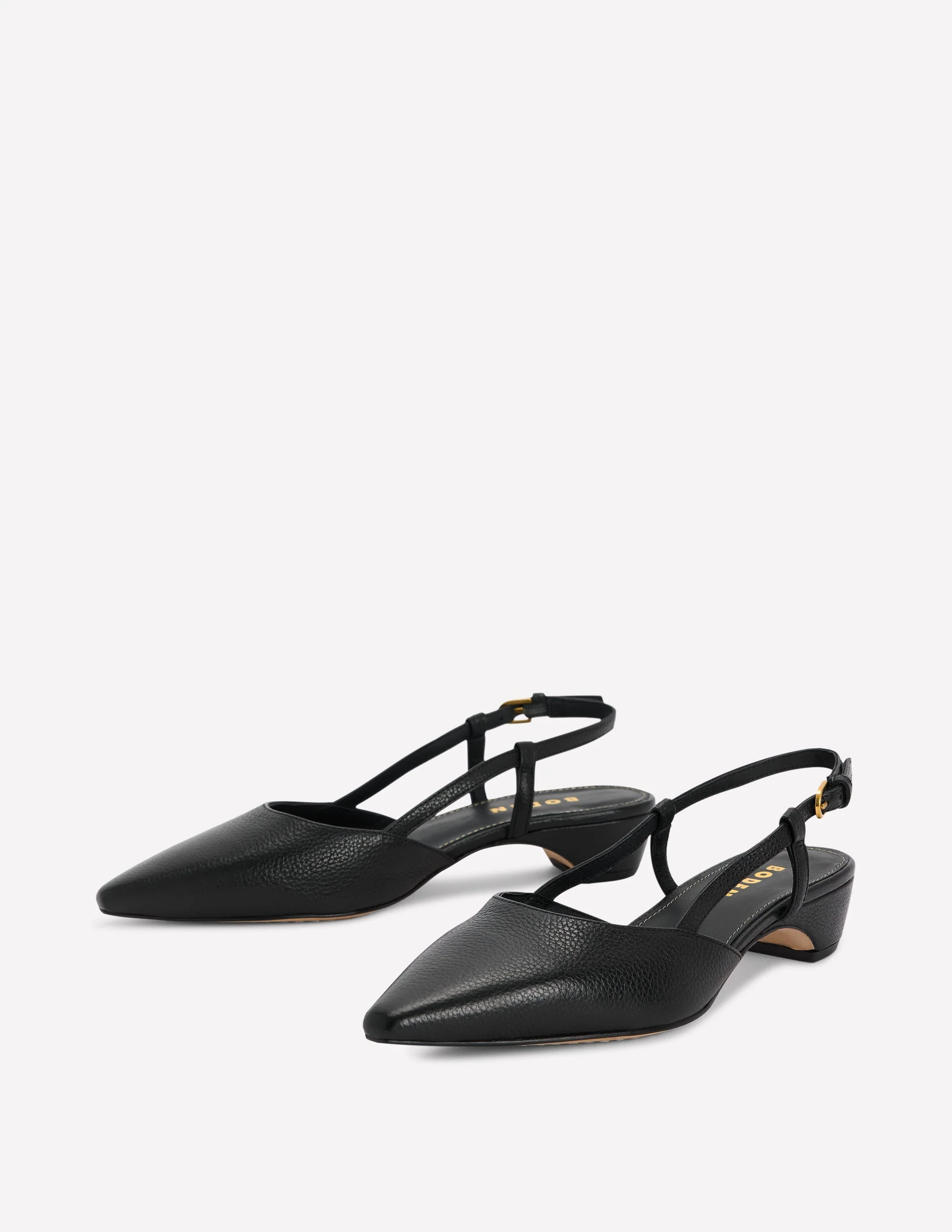 Mini Block Sling Backs-Black - Image 3