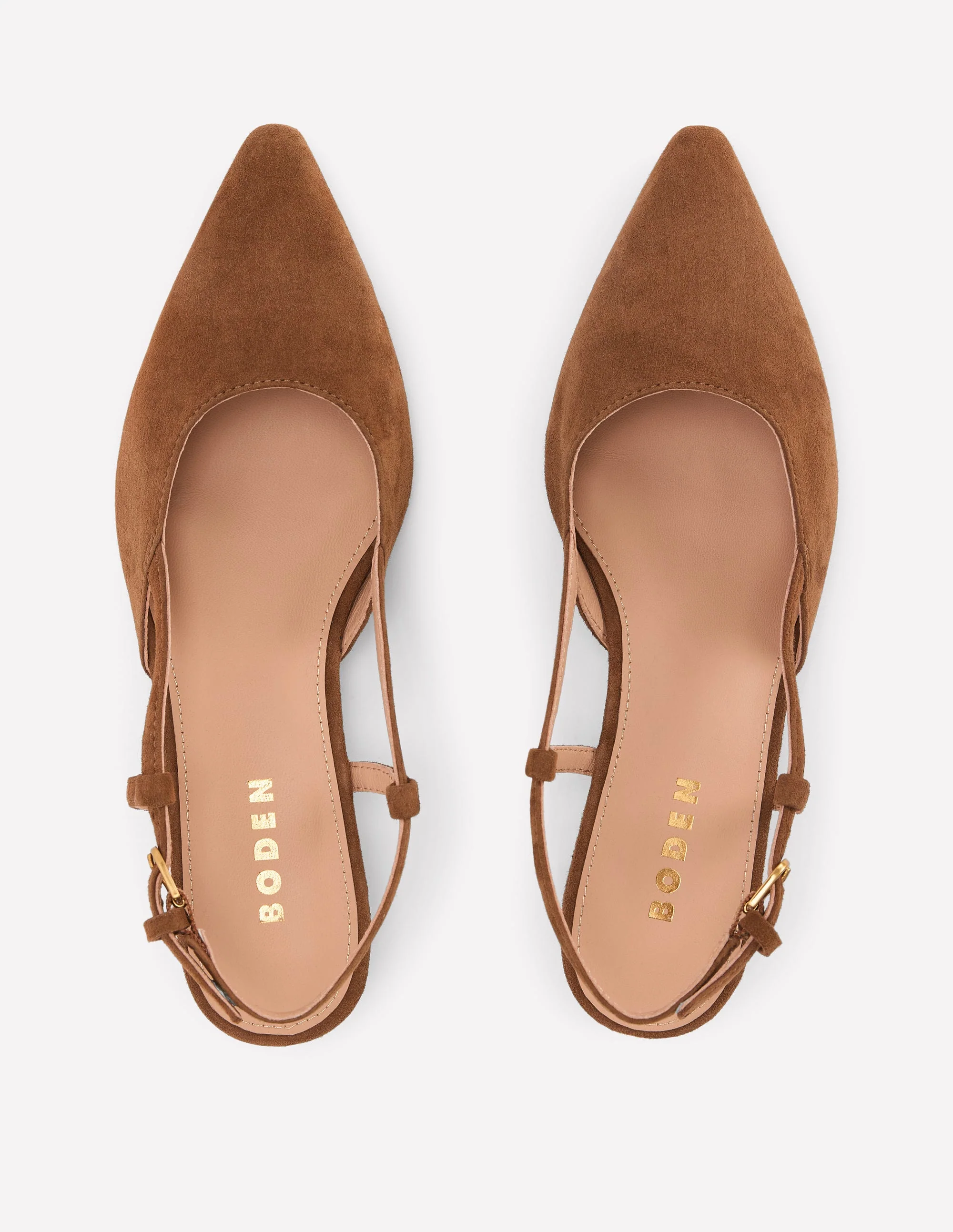 Mini Block Sling Backs-Raw Umber - Image 5