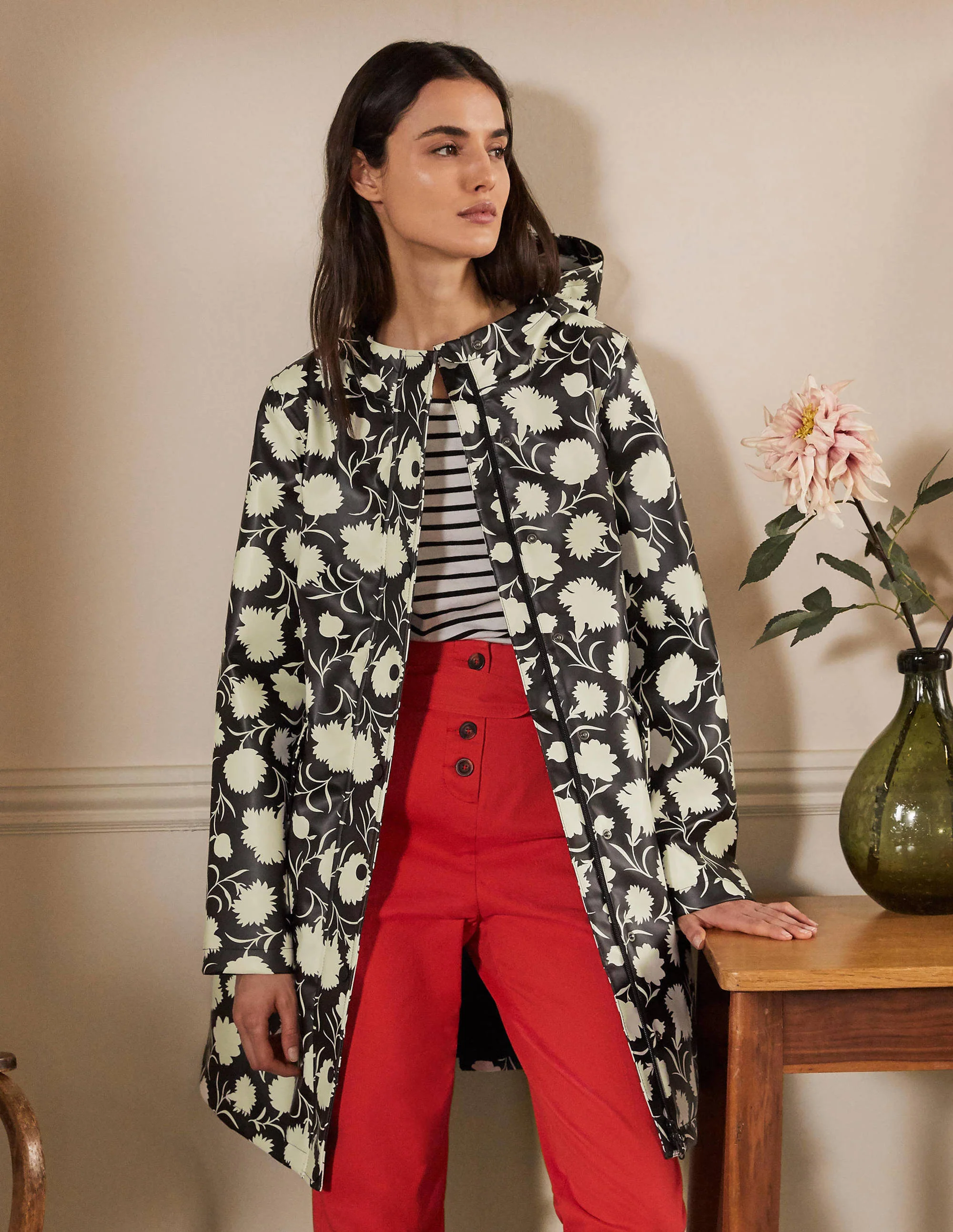Morris Waterproof Mac-Black, Leafy Bud