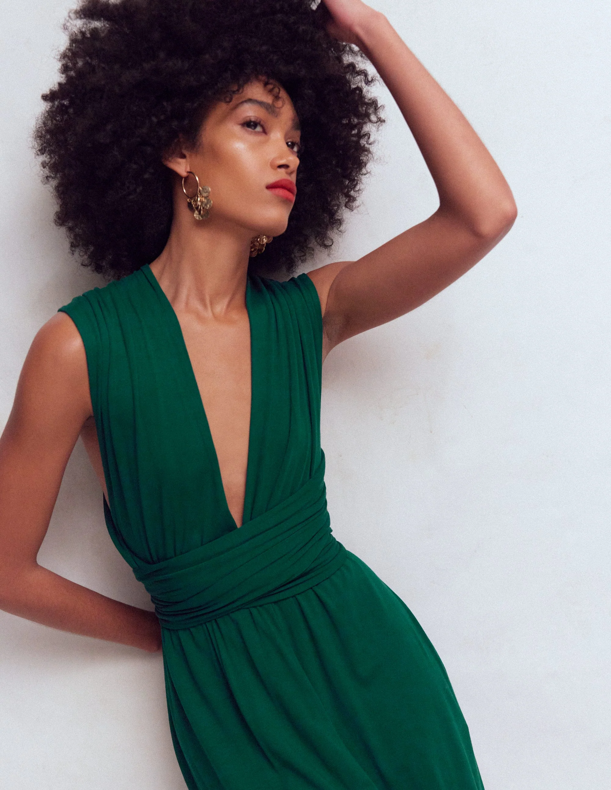 Multiway Jersey Maxi Dress-Emerald Night - Image 2