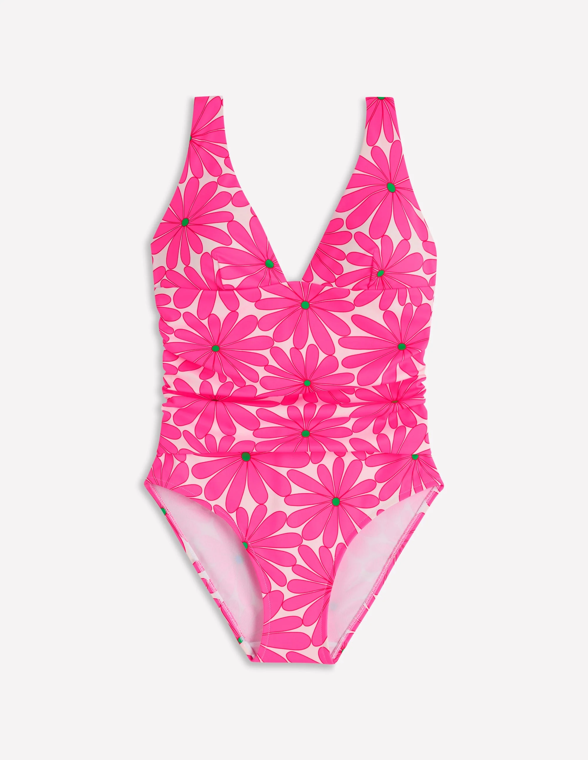 Mykonos Deep V Swimsuit-Sangria Sunset, Daisy Blossom - Image 7