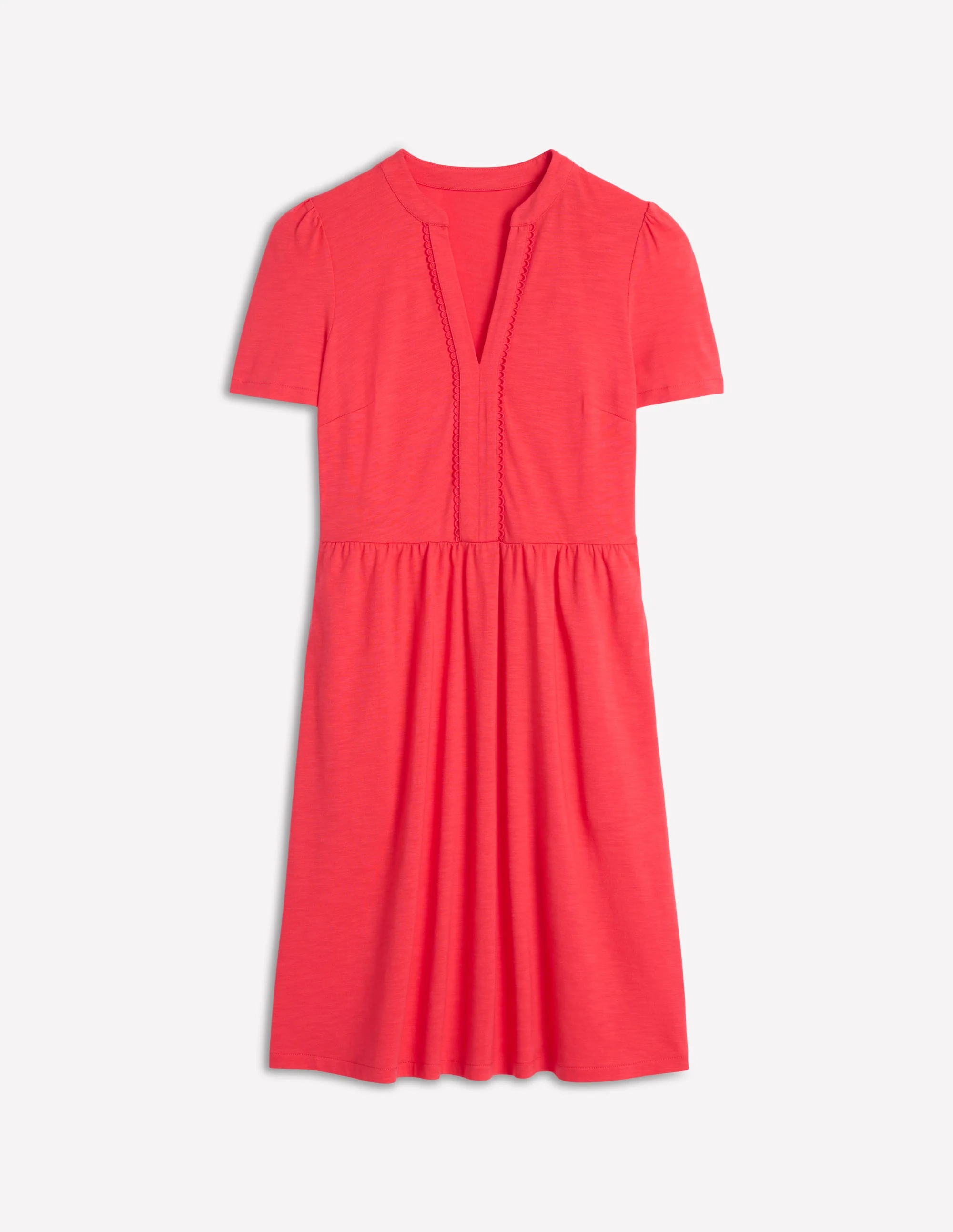 Naomi Short Sleeve Dress-Strawberry Tart Red - Image 5