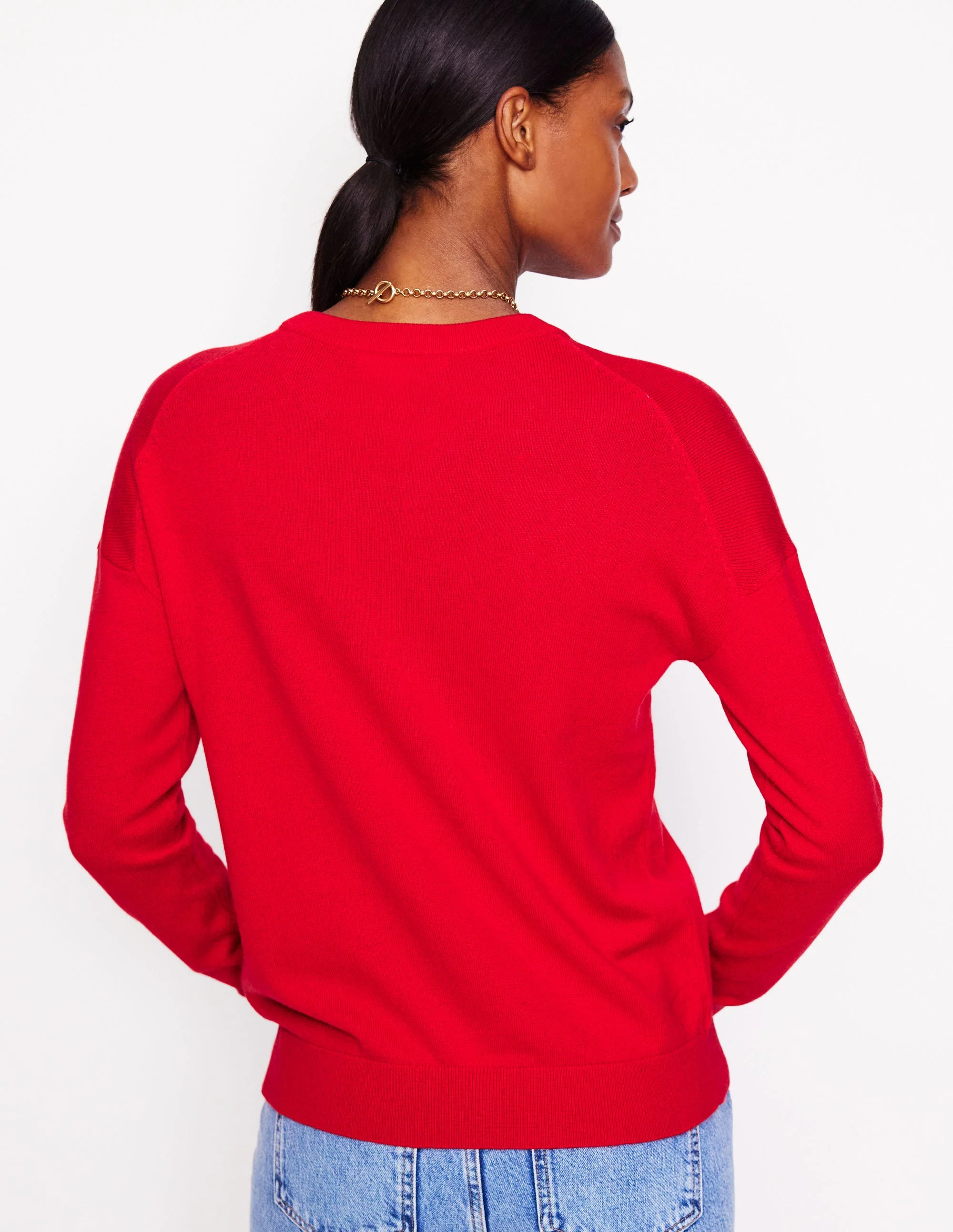 Natasha Novelty Jumper-Rouge Red, Tiger - Image 3