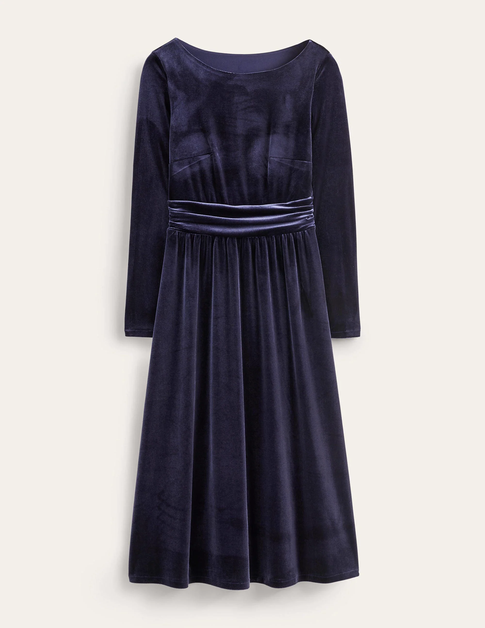 Navy Lois Velvet Dress-Navy - Image 6