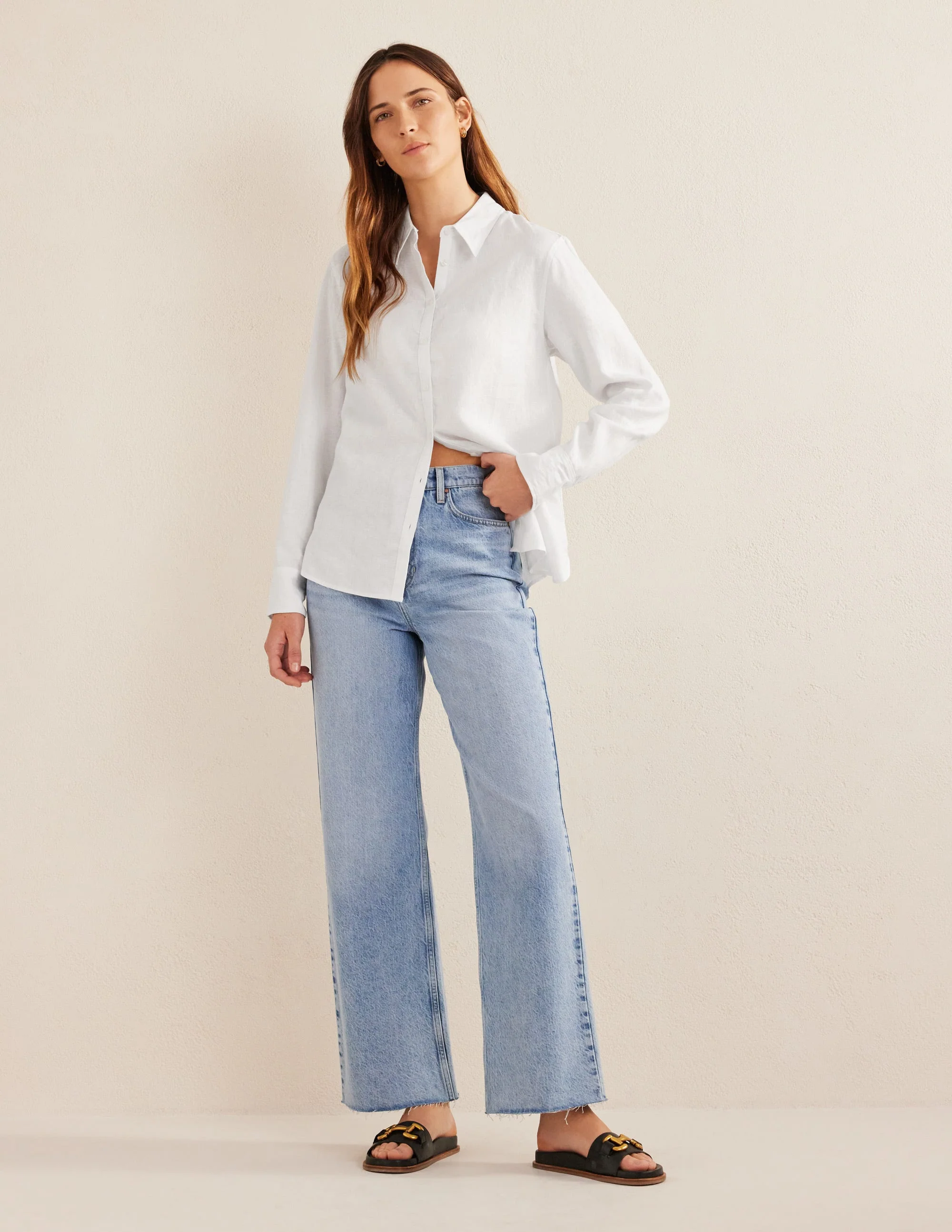 New Linen Shirt-White - Image 4