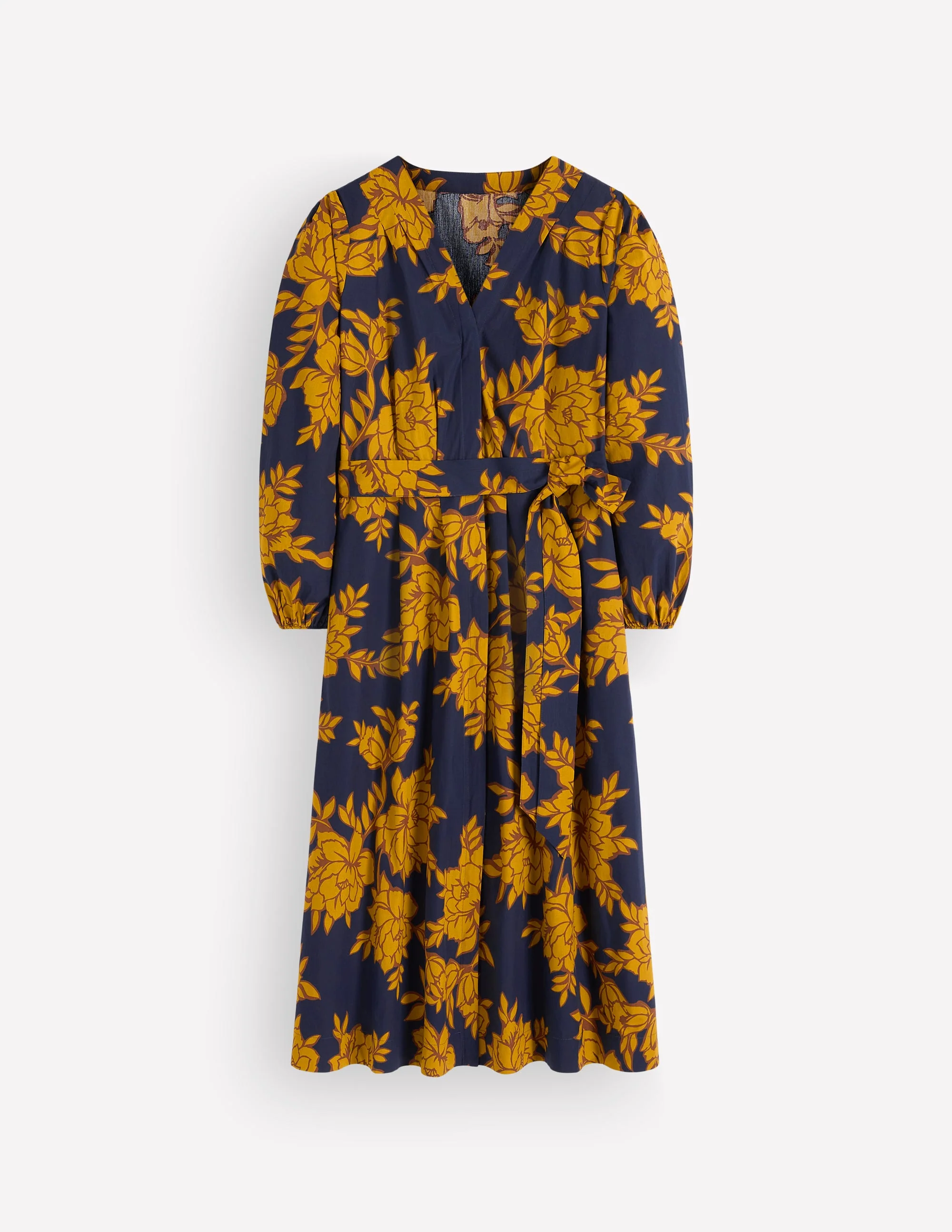 Nicola Cotton Midi Dress-Harvest Gold, Enchanted Peony - Image 6