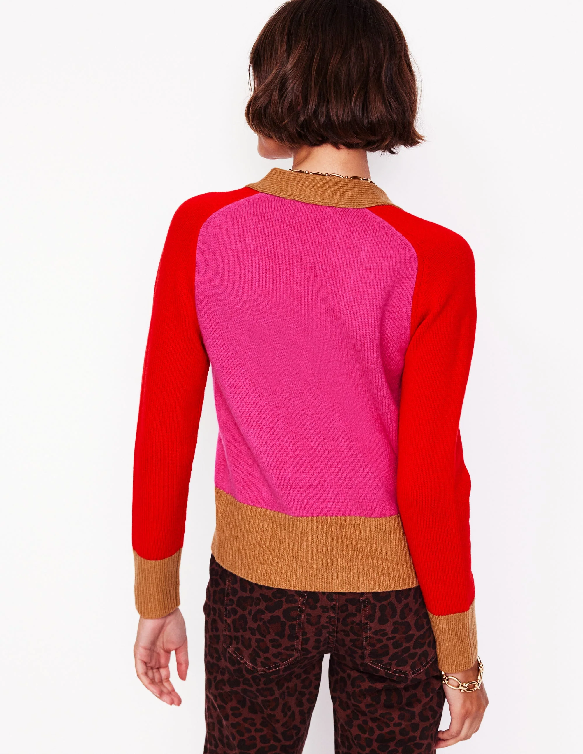Olivia Merino Cardigan-Party Pink - Image 3