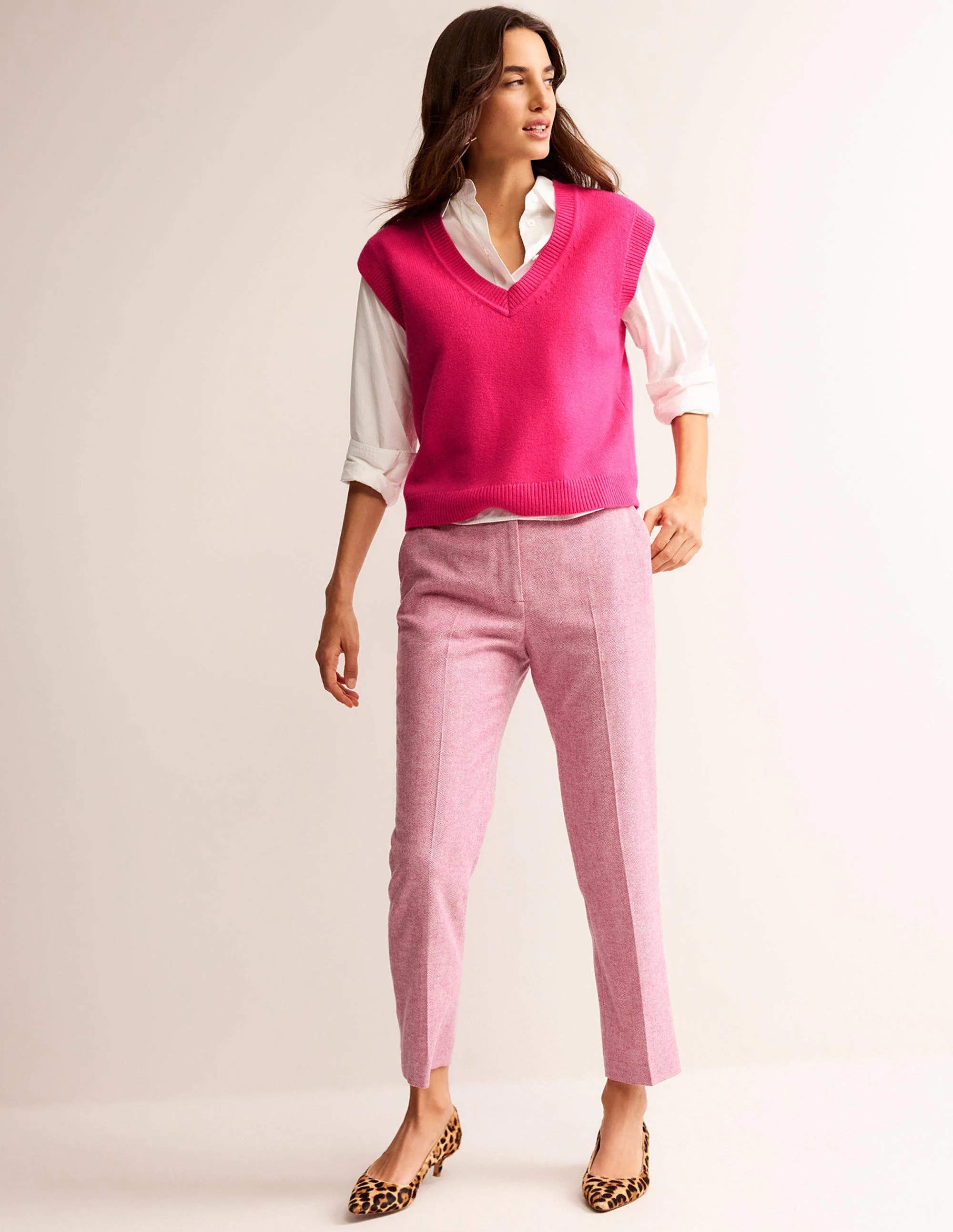 Olivia Merino Tank-Vibrant Pink - Image 4