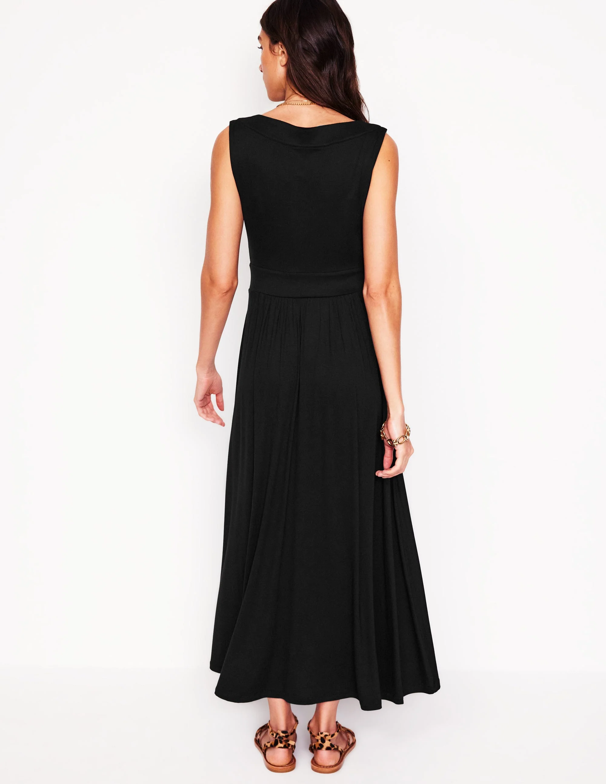 Olympia Jersey Maxi Dress-Black - Image 3