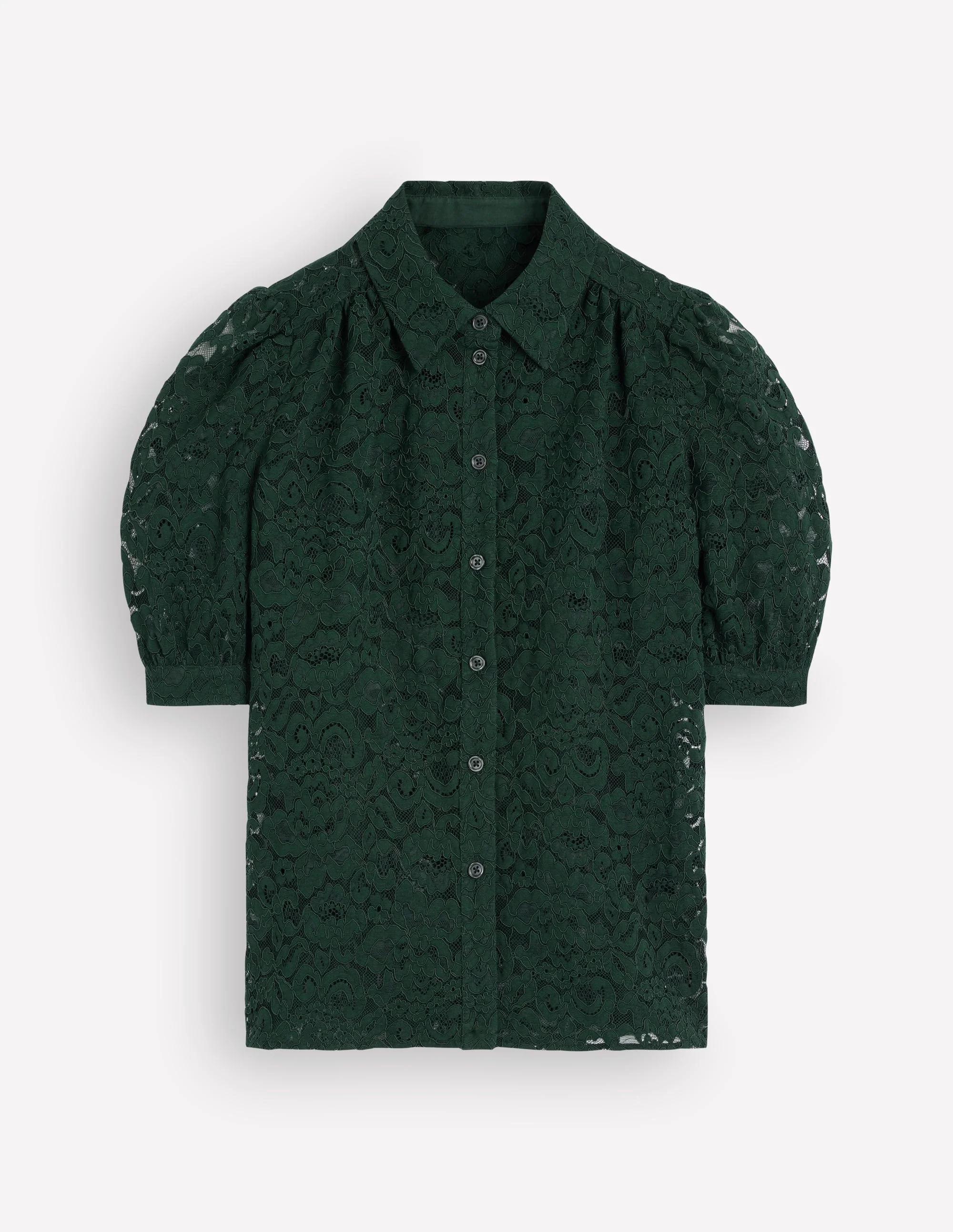 Penelope Lace Shirt-Dark Green - Image 5