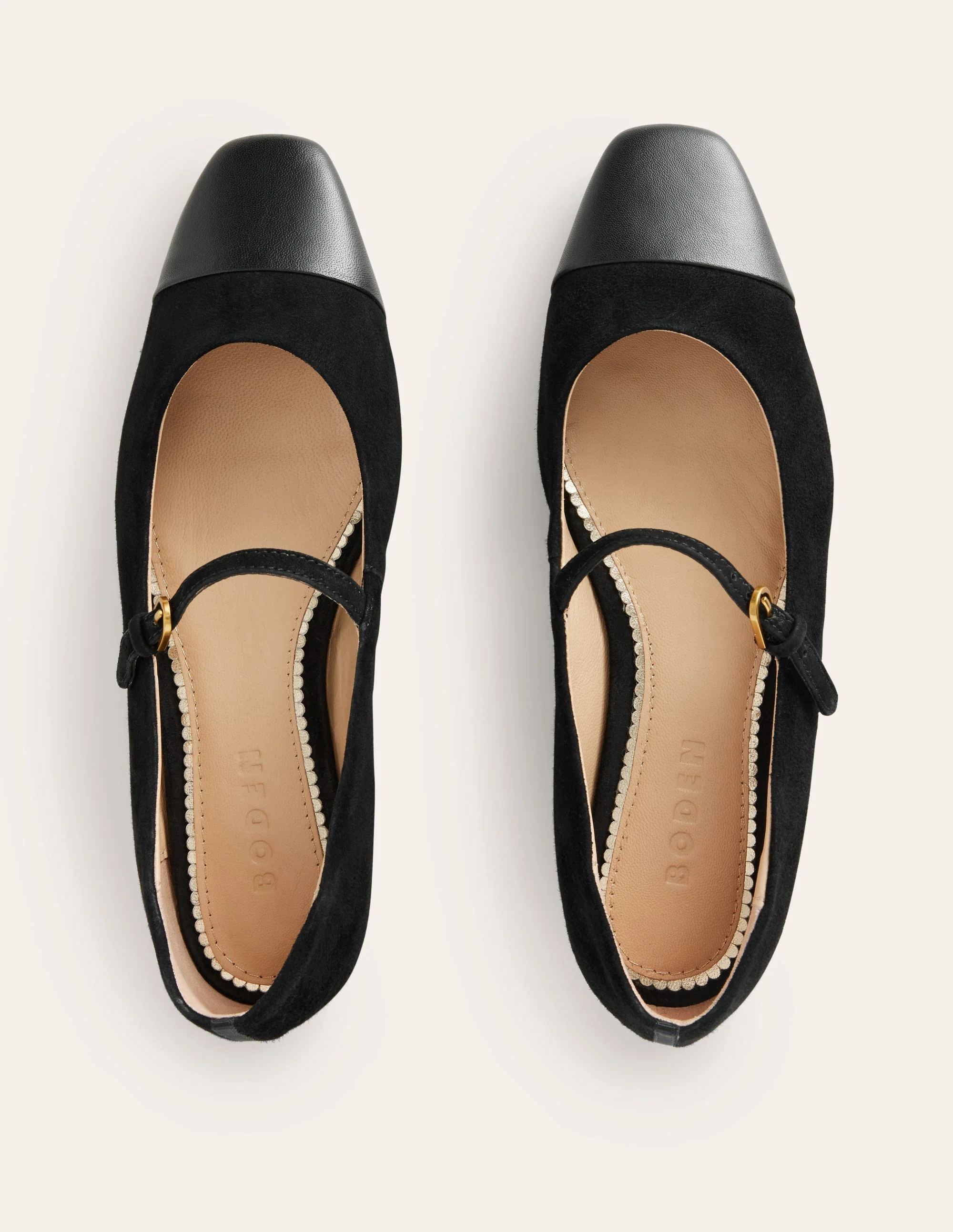 Penelope Mary Jane Flat-Black Suede - Image 5
