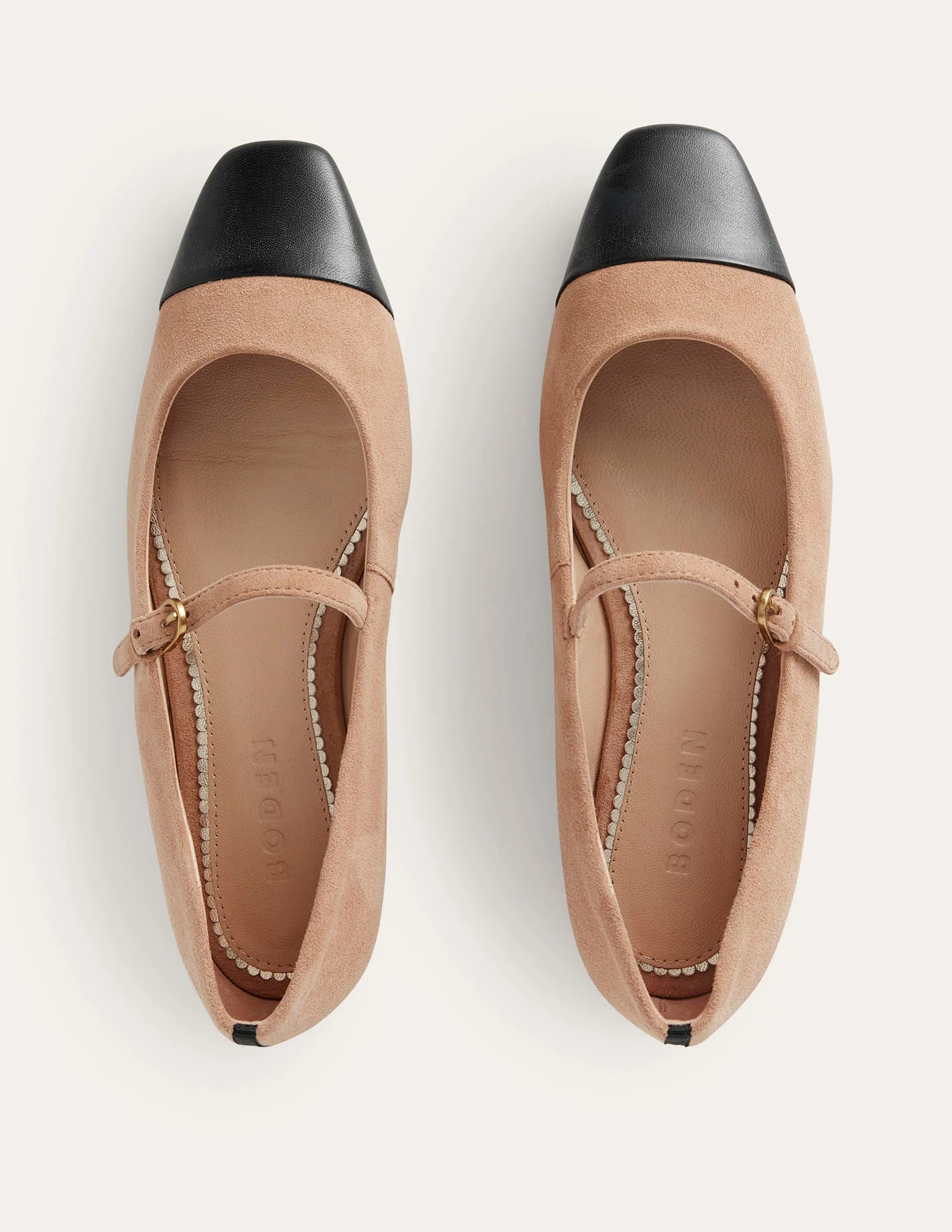 Penelope Mary Jane Flat-Latte Suede - Image 4