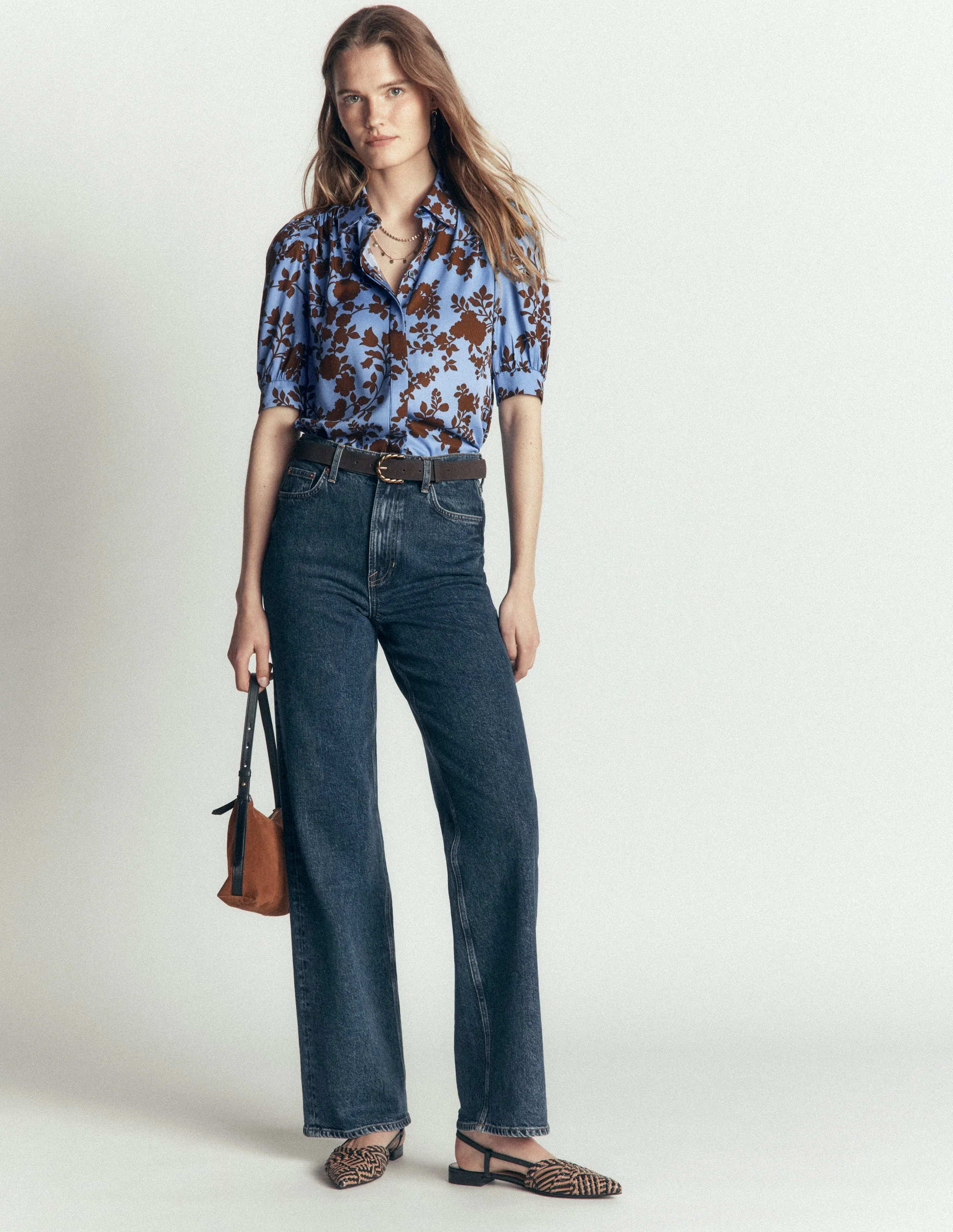 Penelope Viscose Top-Forget Me Not, Bouquet Breeze