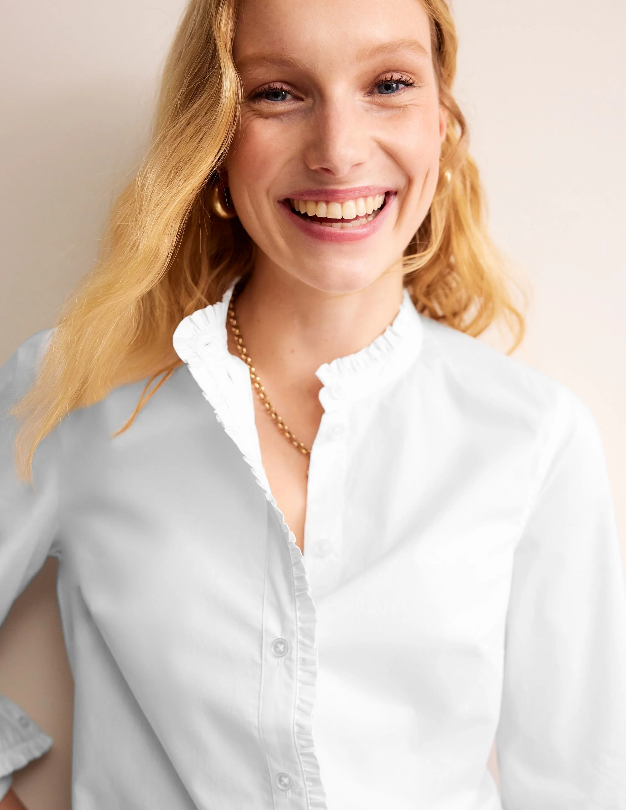 Phoebe Cotton Shirt-White - Image 2