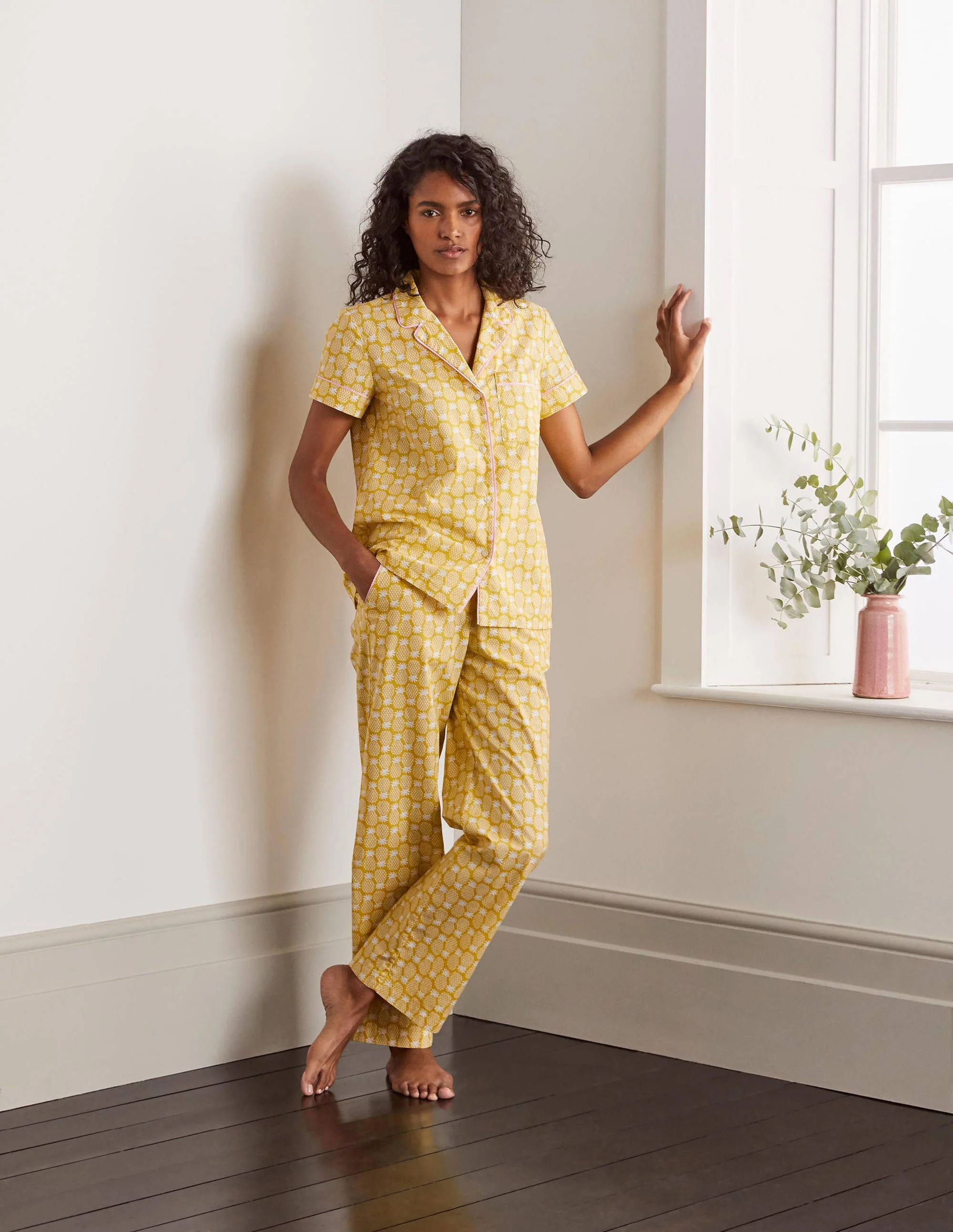 Phoebe PJ Shirt-Chartreuse, Pineapple Geo